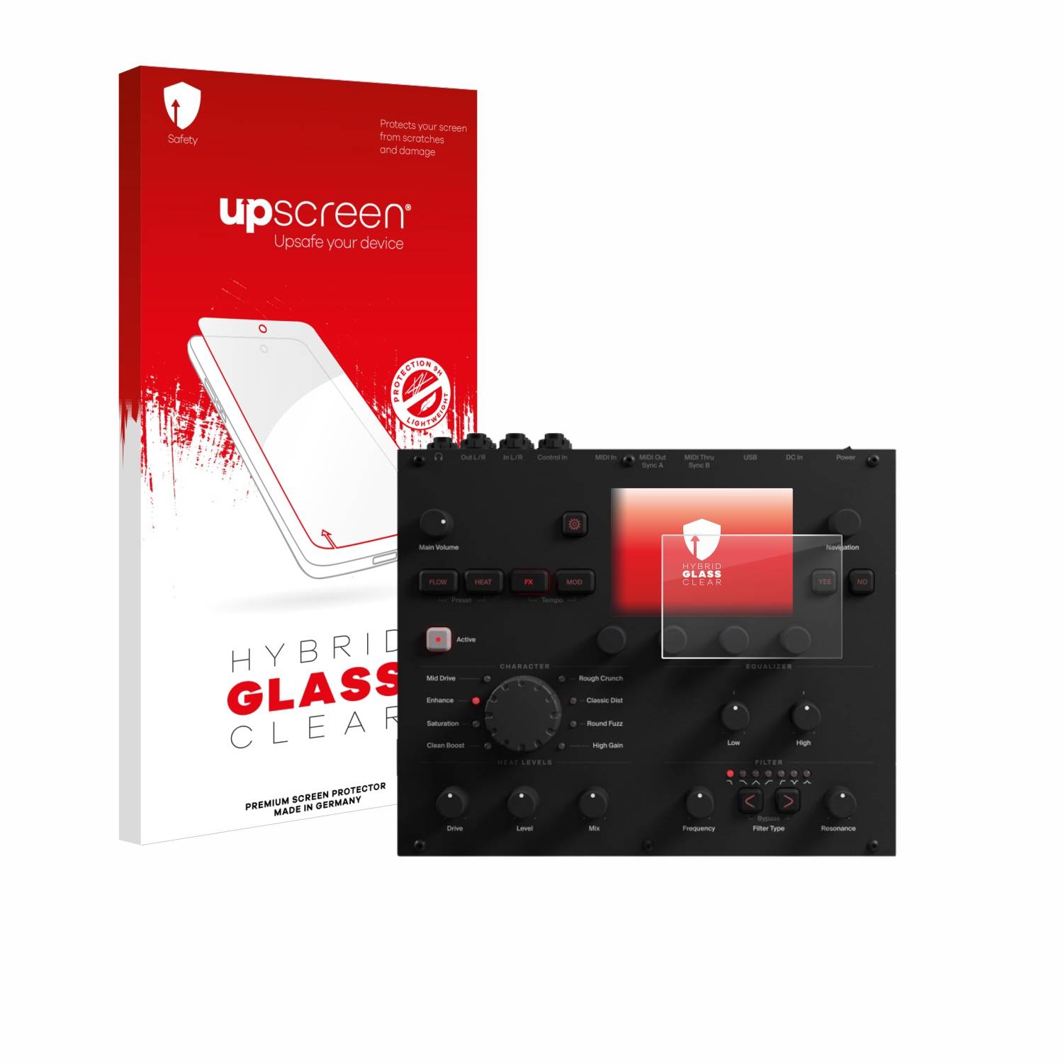 upscreen Hybrid Glas Panzer-Folie für Elektron Analog Heat +FX