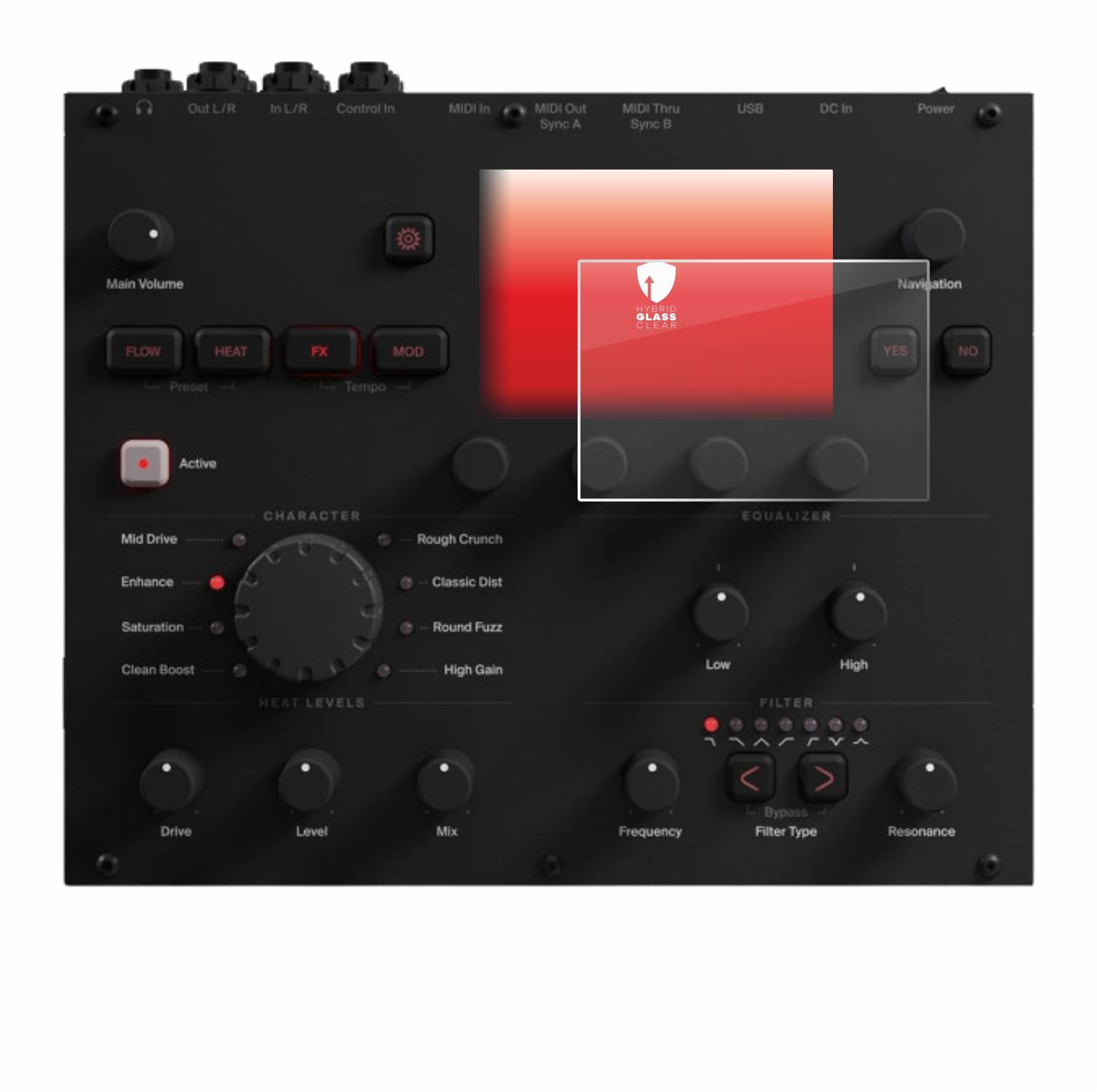 upscreen Hybrid Glas Panzer-Folie für Elektron Analog Heat +FX