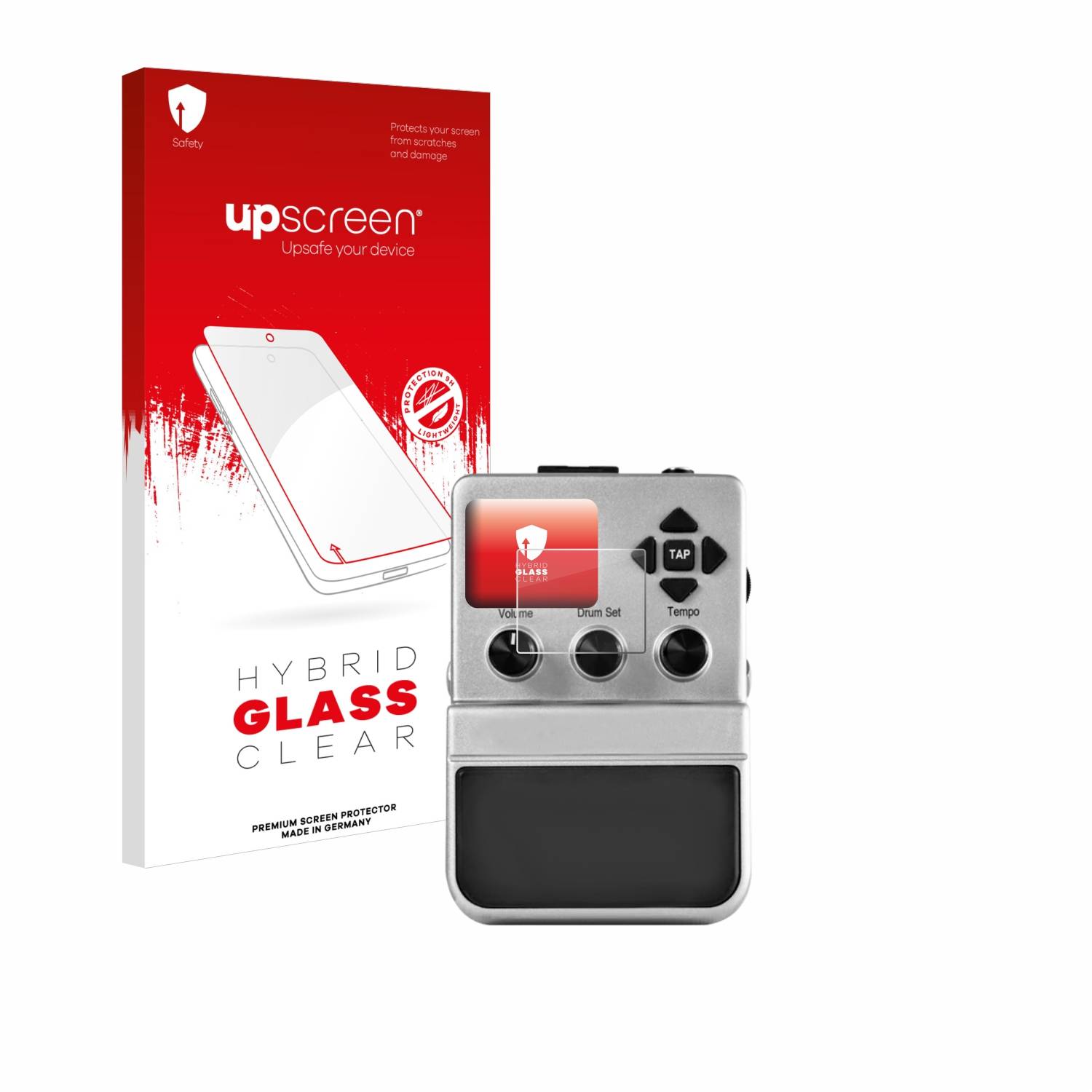 upscreen Hybrid Glas Panzer-Folie für Singular Sound BeatBuddy