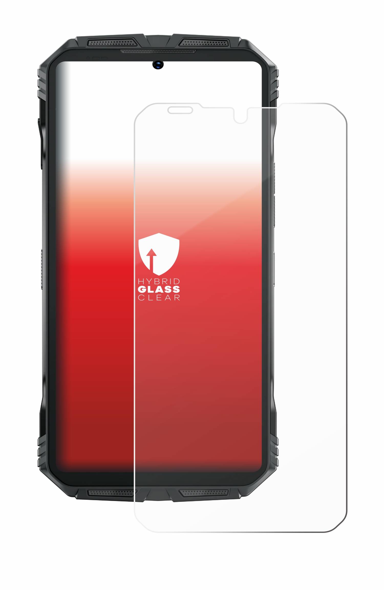 upscreen Hybrid Glas Panzer-Folie für Doogee S punk