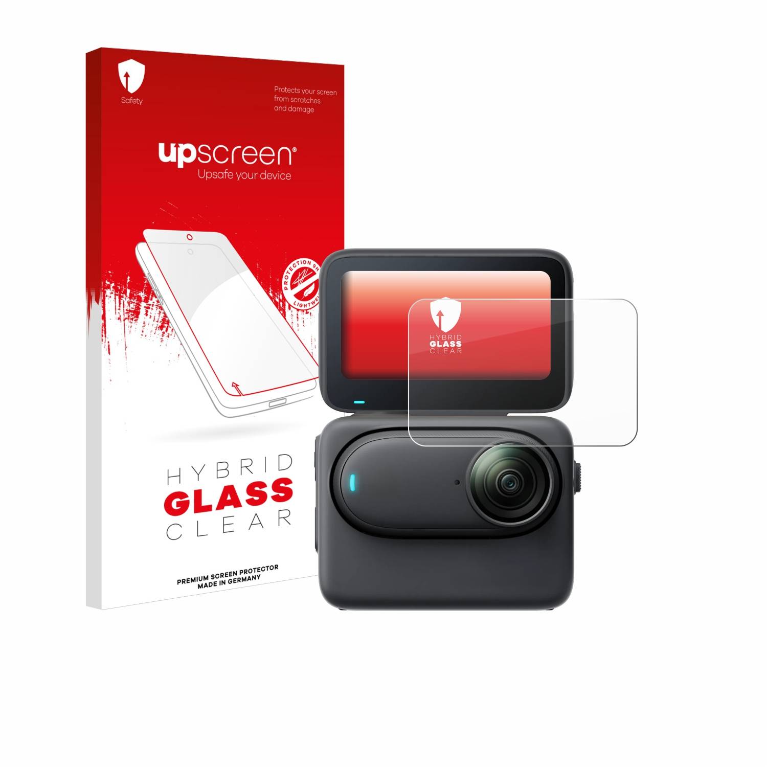 upscreen Hybrid Glas Panzer-Folie für Insta360 Go 3S