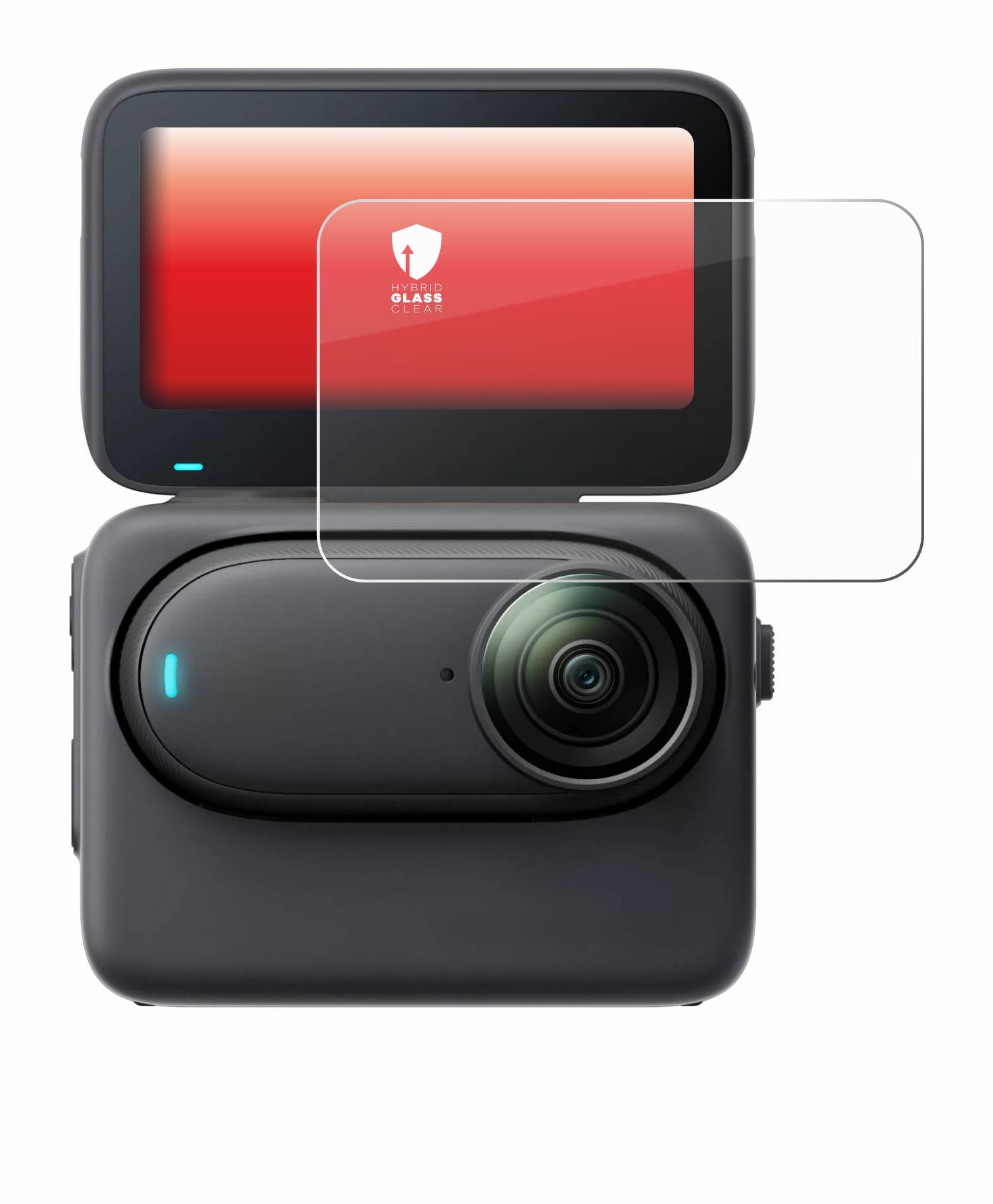 upscreen Hybrid Glas Panzer-Folie für Insta360 Go 3S