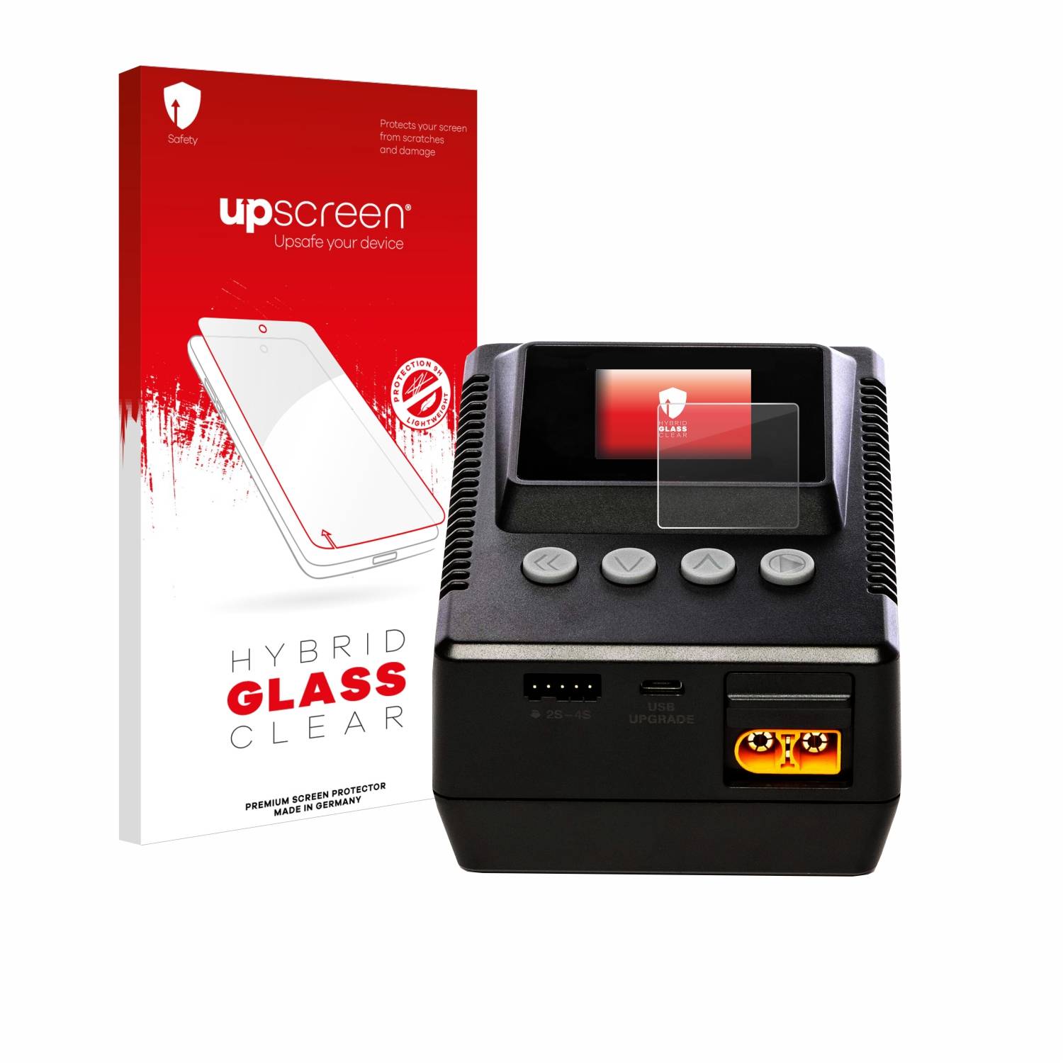upscreen Hybrid Glas Panzer-Folie für Spektrum Smart charger S155 G2