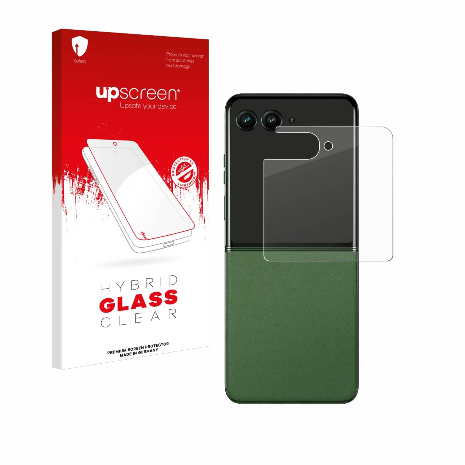 upscreen Hybrid Glas Panzer-Folie für Motorola Razr 50 (Hinteres Display)
