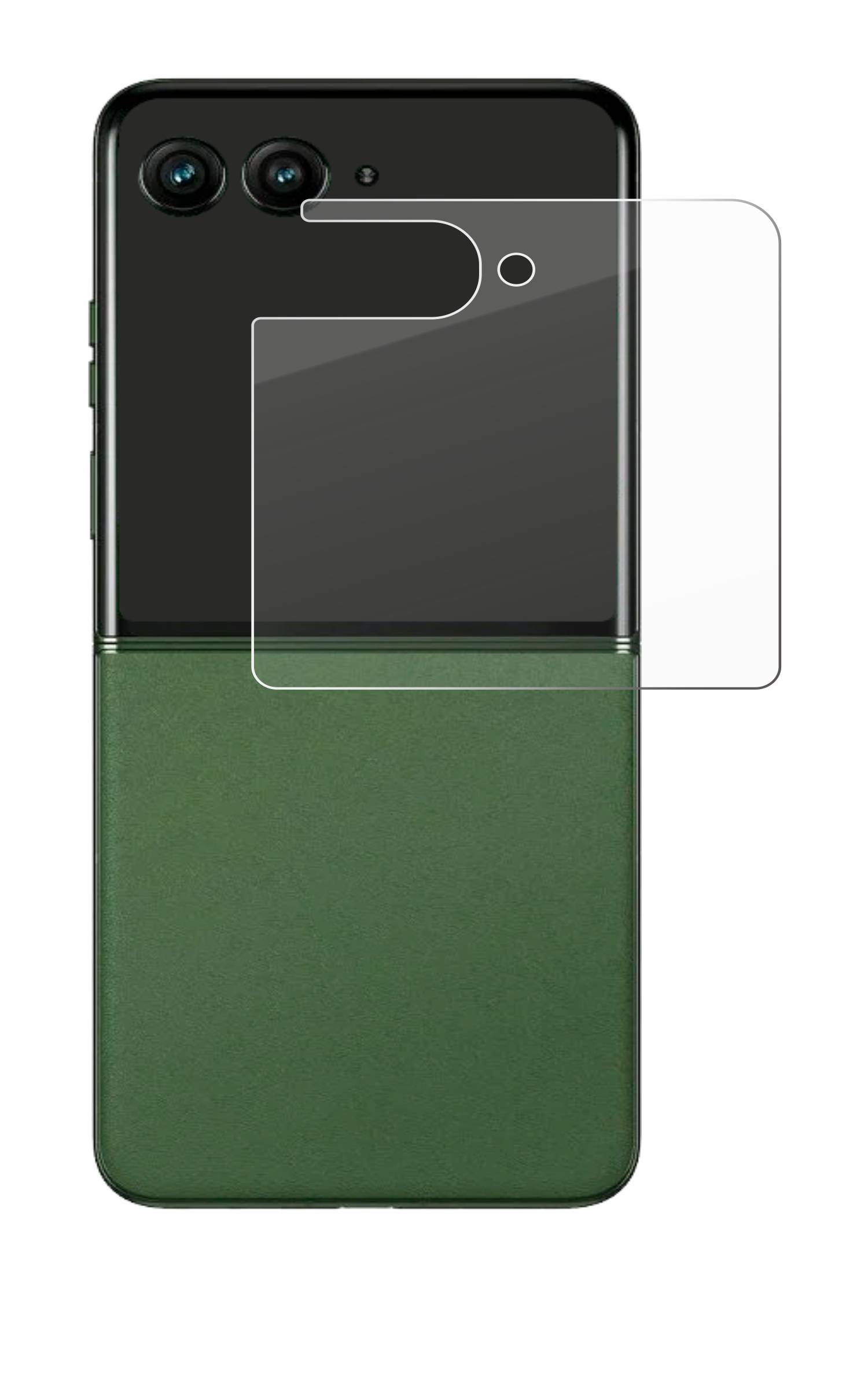 upscreen Hybrid Glas Panzer-Folie für Motorola Razr 50 (Hinteres Display)