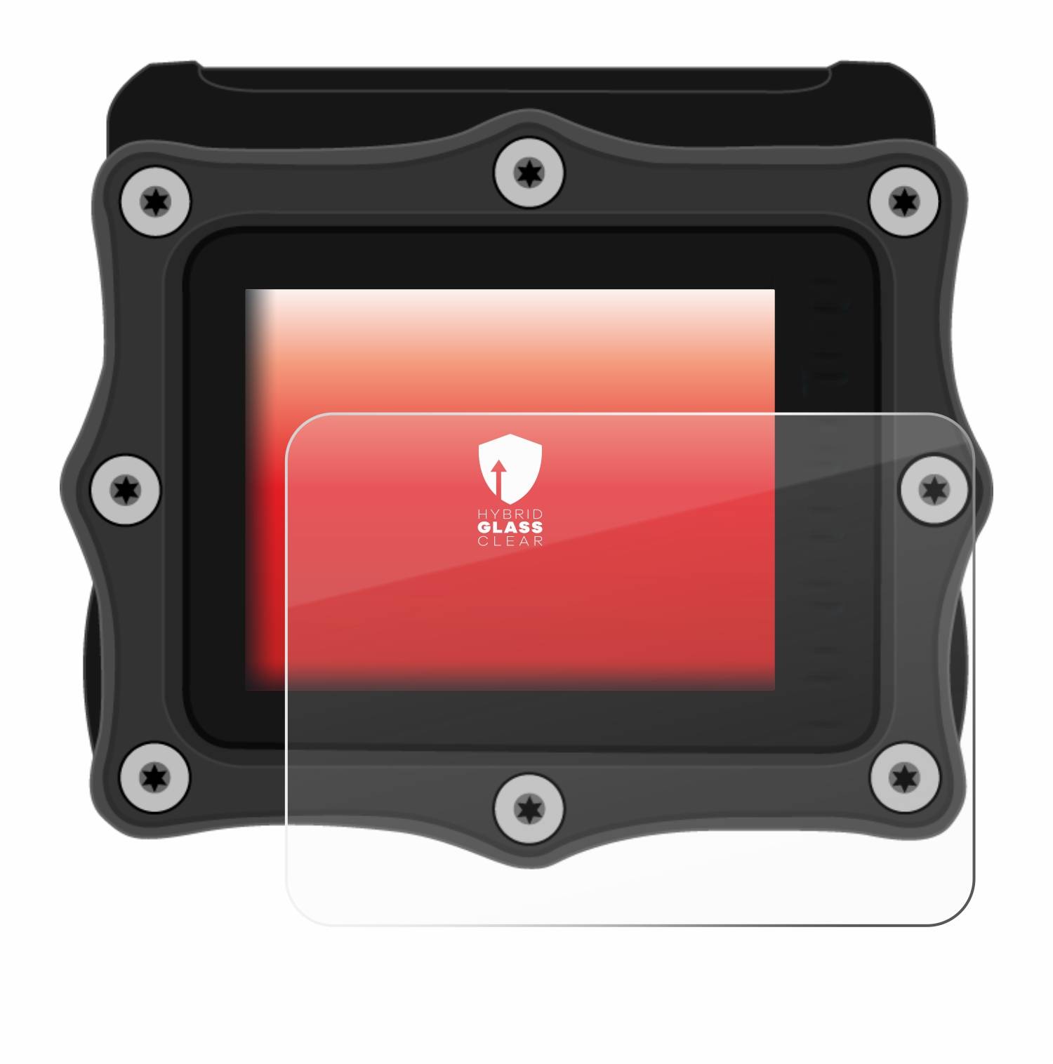 upscreen Hybrid Glas Panzer-Folie für Shearwater Perdix dive computer