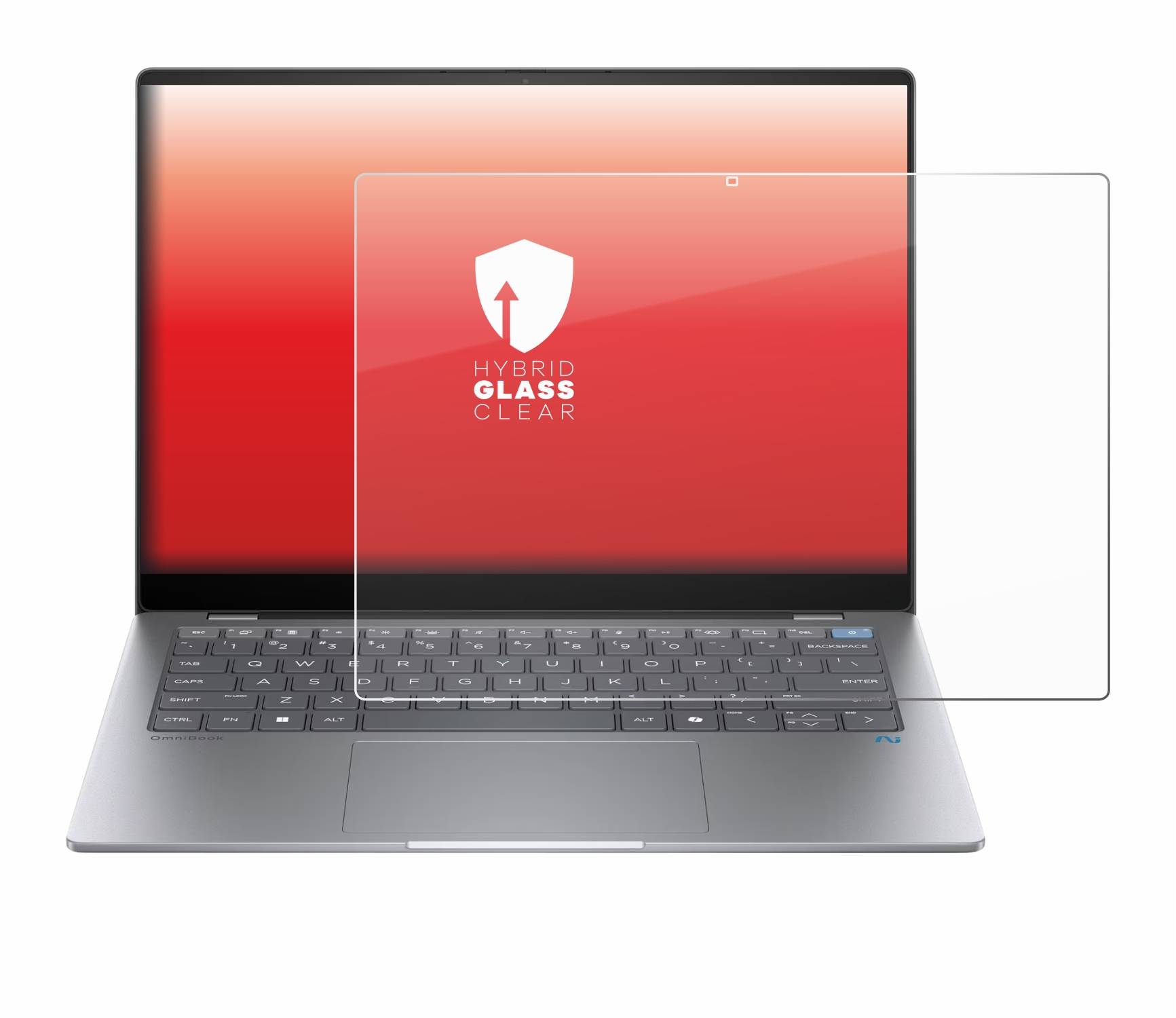 upscreen Hybrid Glas Panzer-Folie für HP OmniBook X AI PC 14