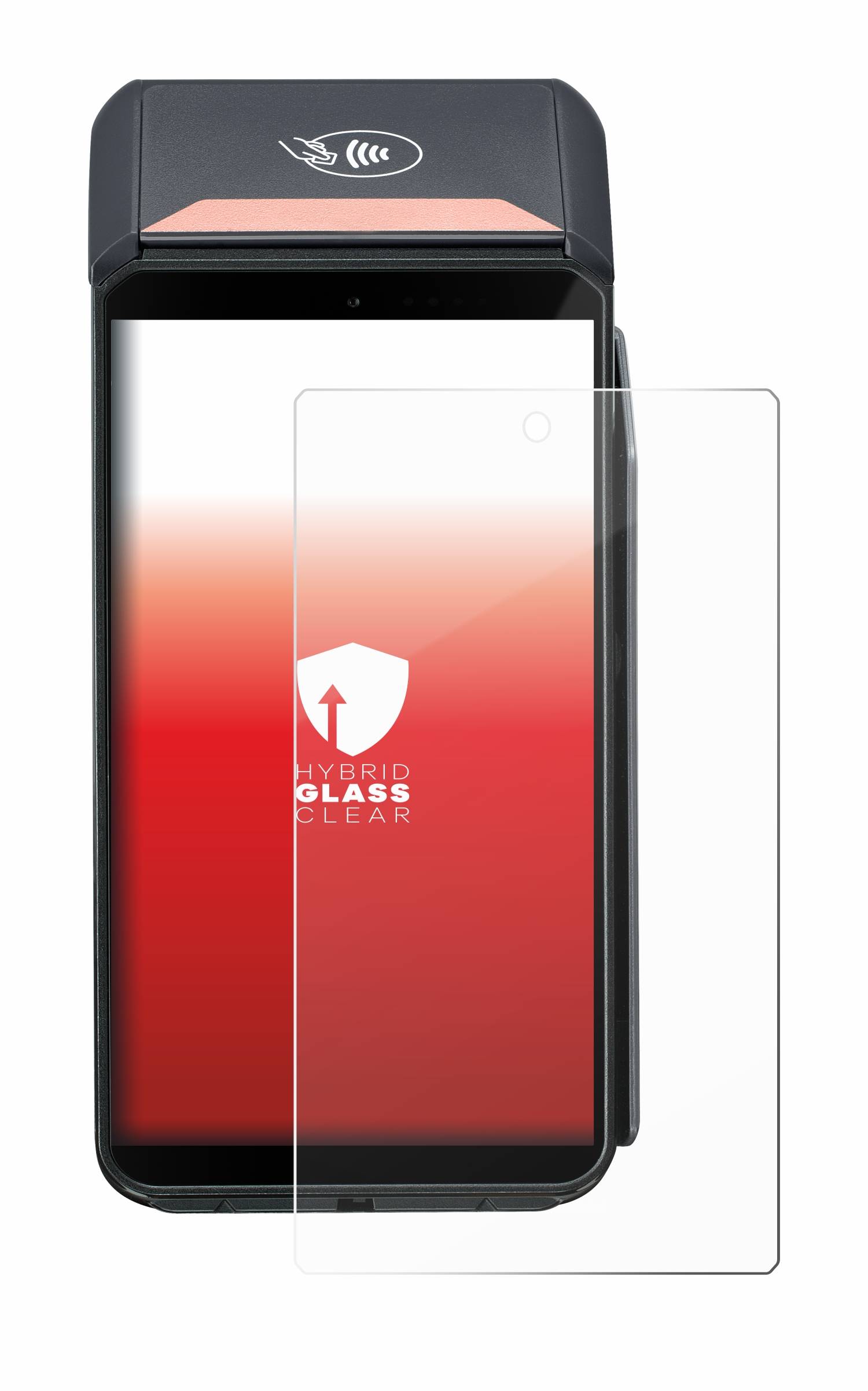 upscreen Hybrid Glas Panzer-Folie für ingenico Axium DX6000