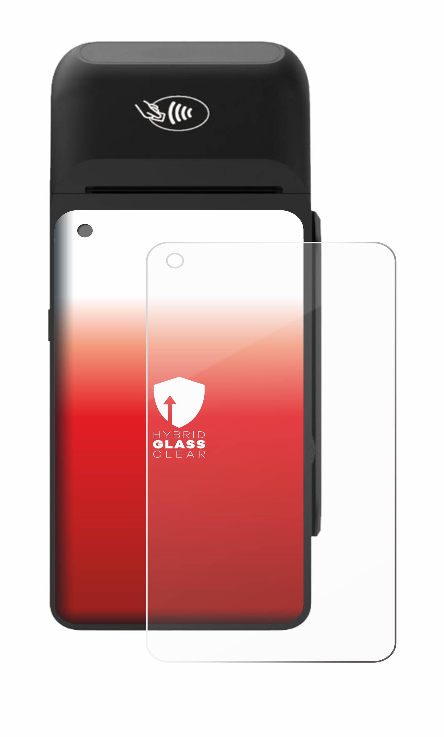 upscreen Hybrid Glas Panzer-Folie für Verifone T650c