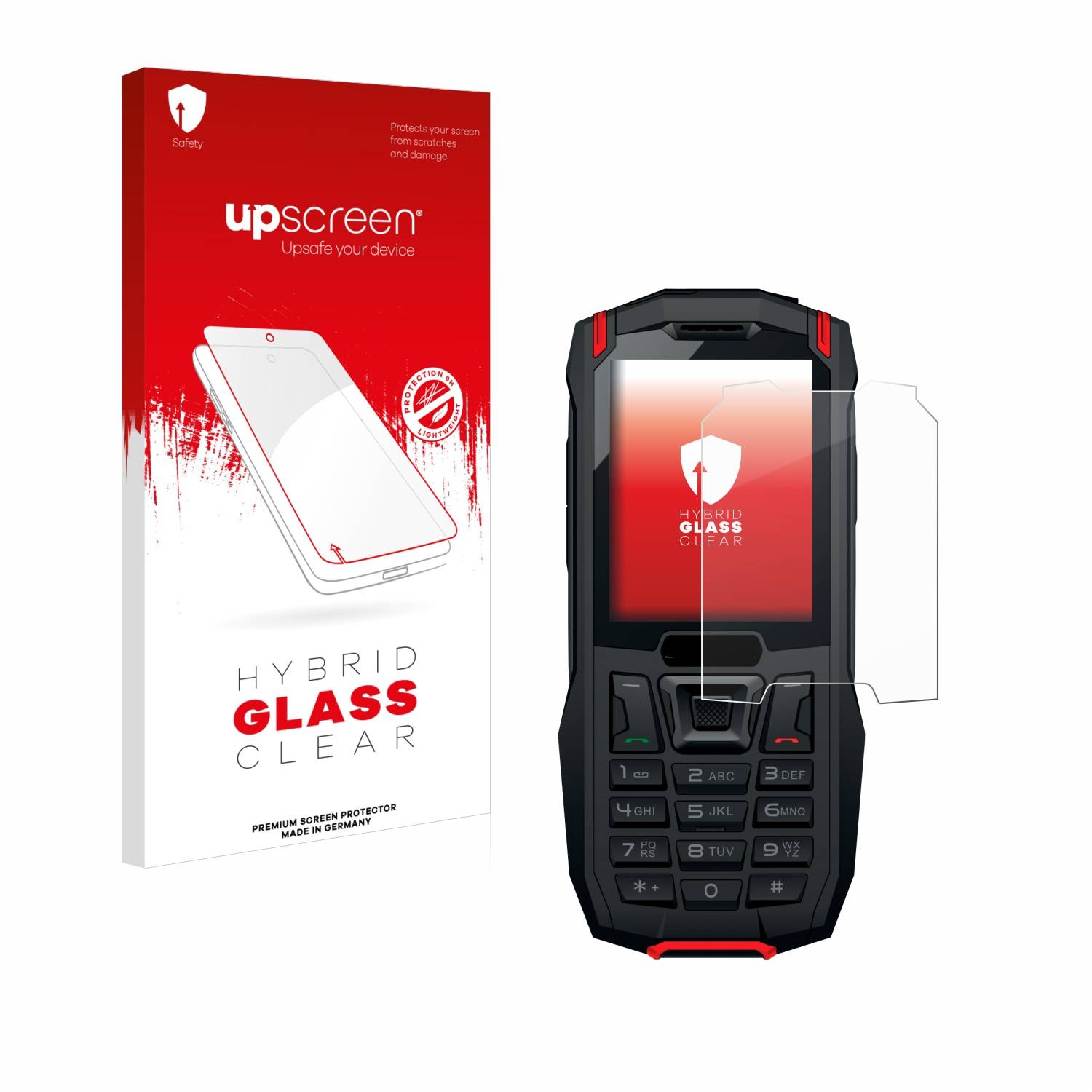 upscreen Hybrid Glas Panzer-Folie für Aligator K50 eXtremo