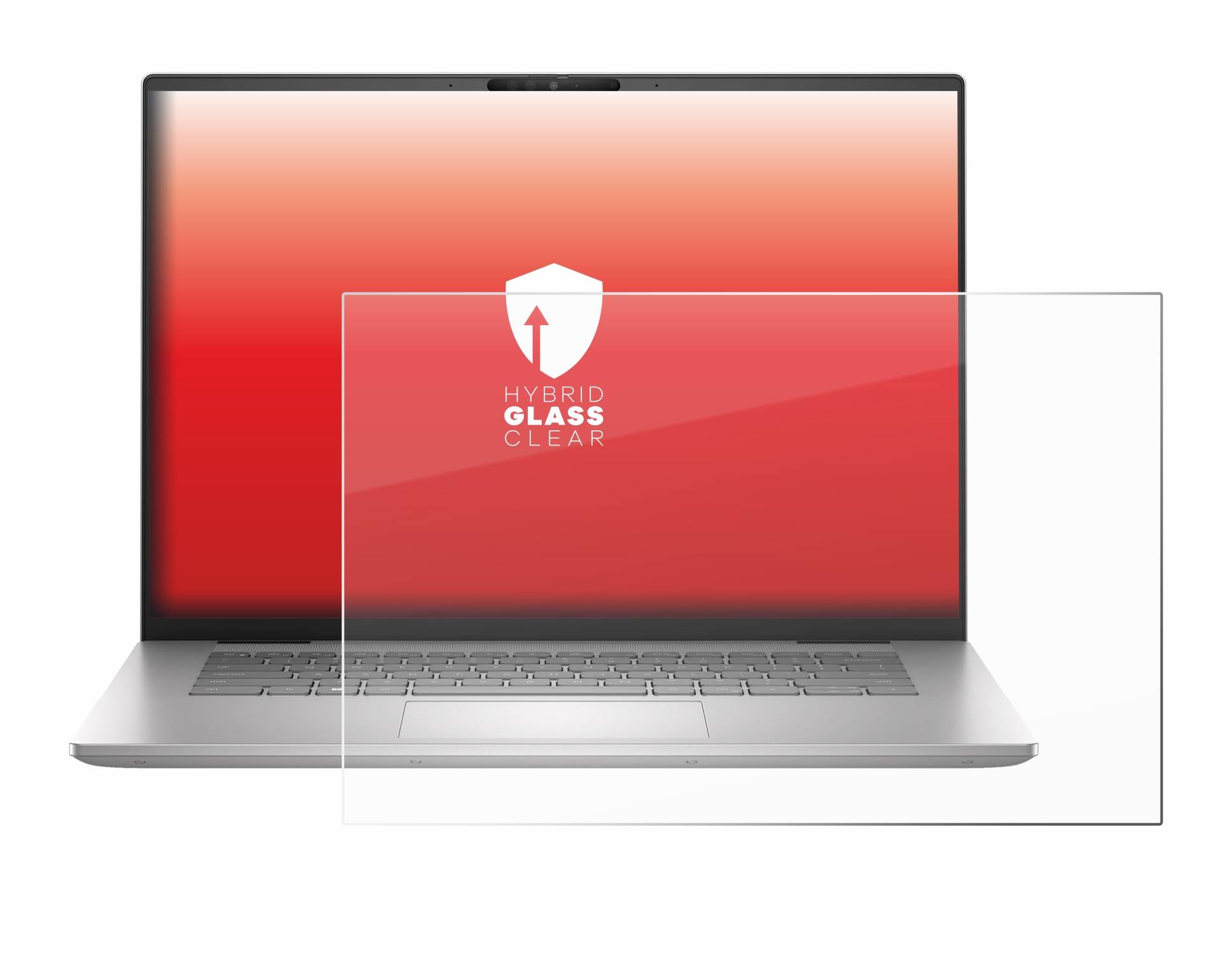 upscreen Hybrid Glas Panzer-Folie für Dell Inspiron 16 7630 Laptop