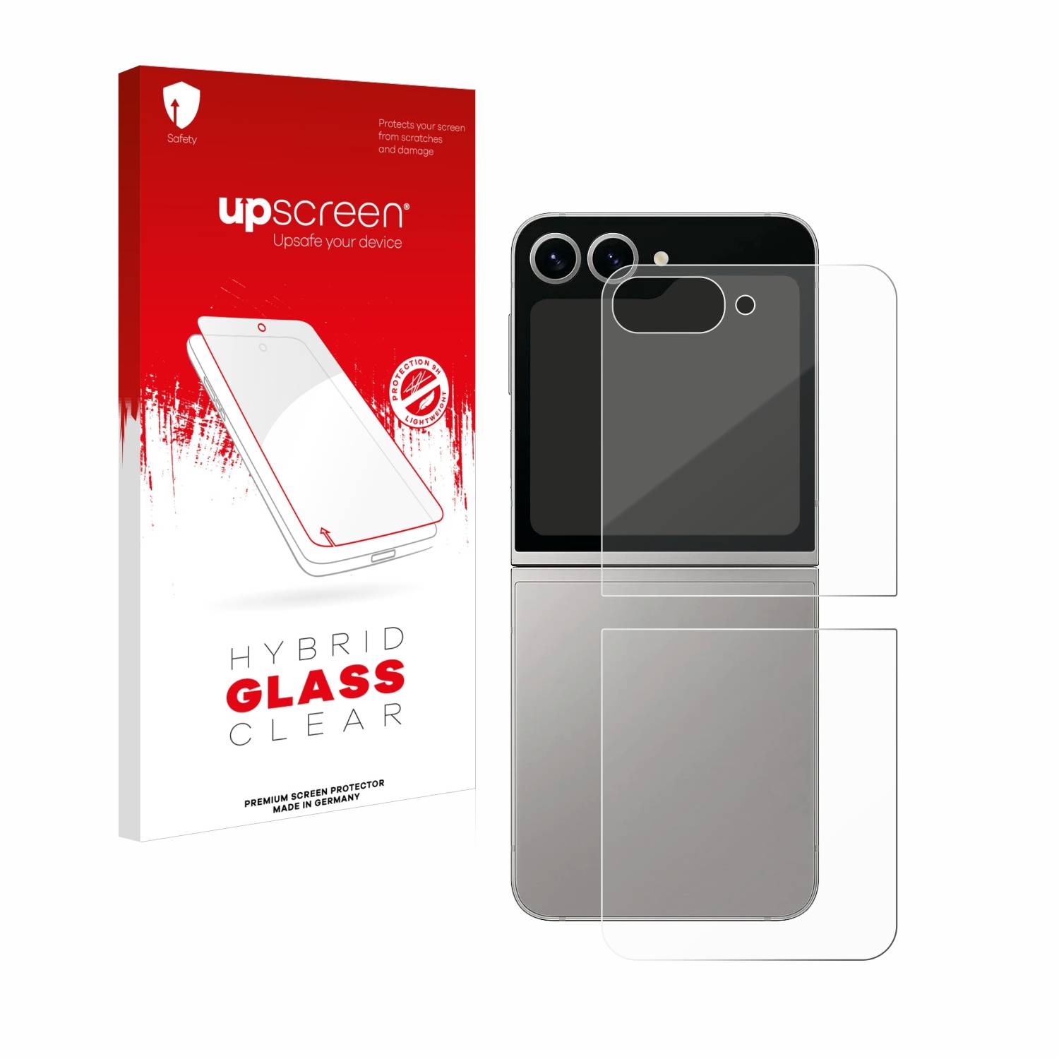 upscreen Hybrid Glas Panzer-Folie für Samsung Galaxy Z Flip6 (Rückseite)