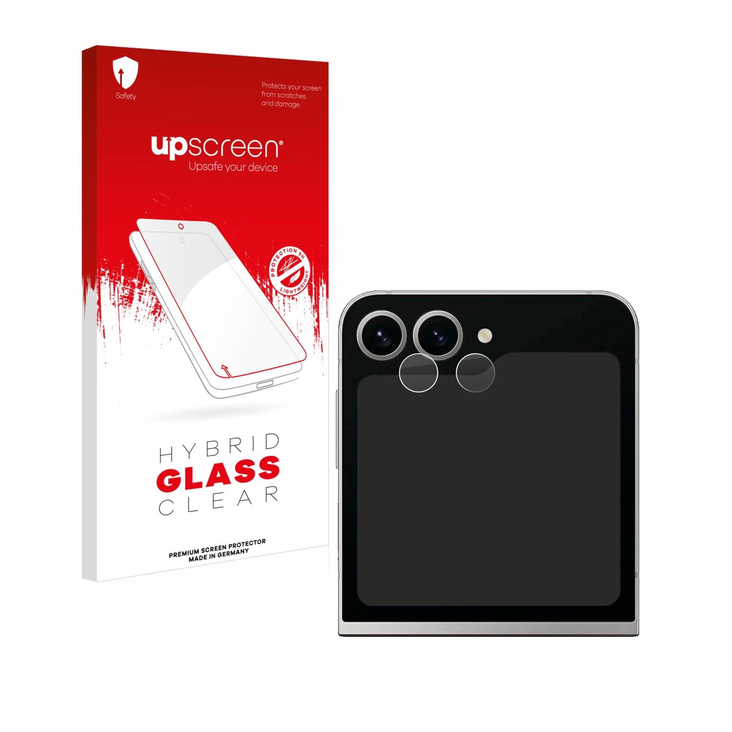 upscreen Hybrid Glas Panzer-Folie für Samsung Galaxy Z Flip6 (NUR Kameraschutz)