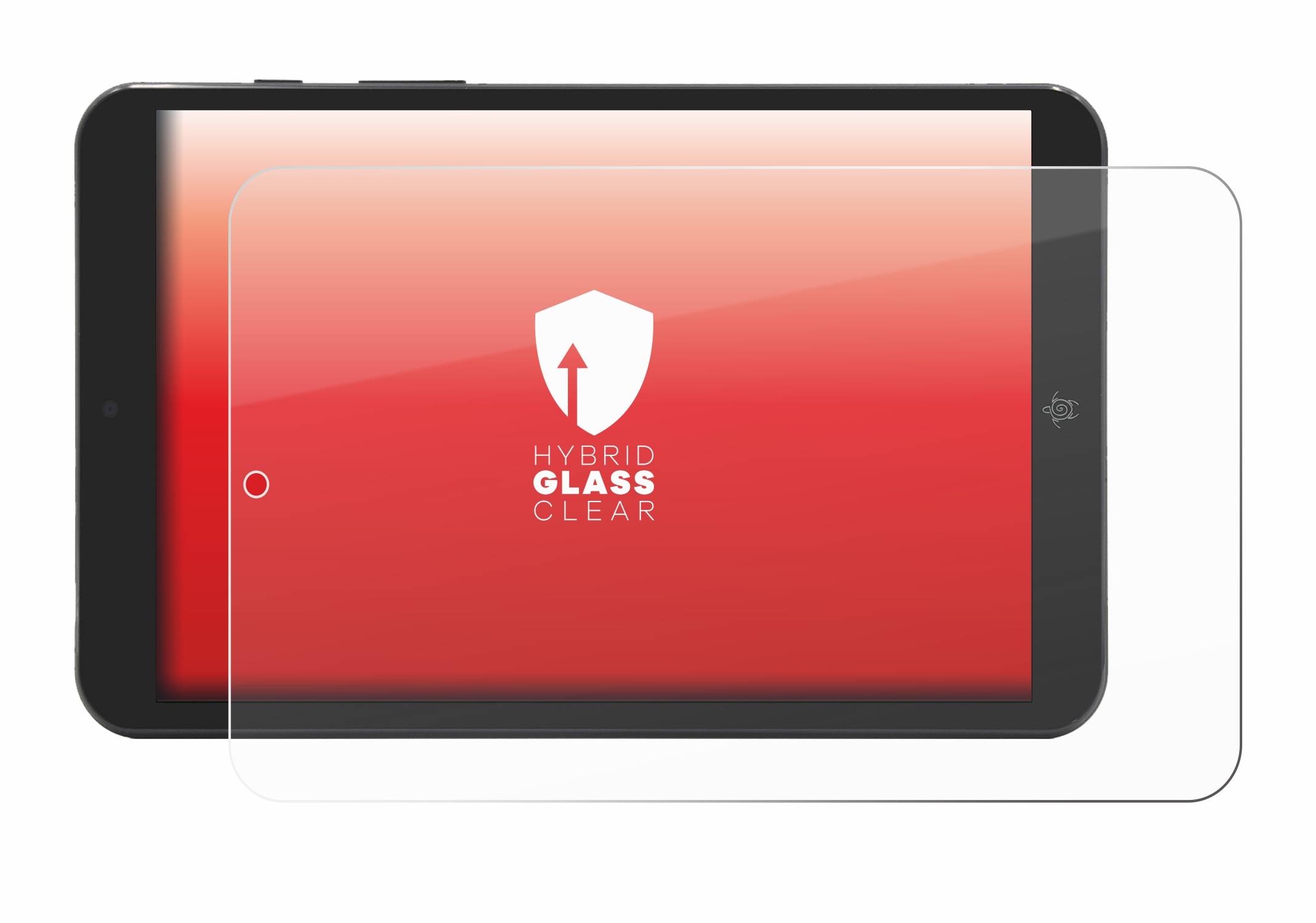 upscreen Hybrid Glas Panzer-Folie für Mediacom SmartPad Iyo 8