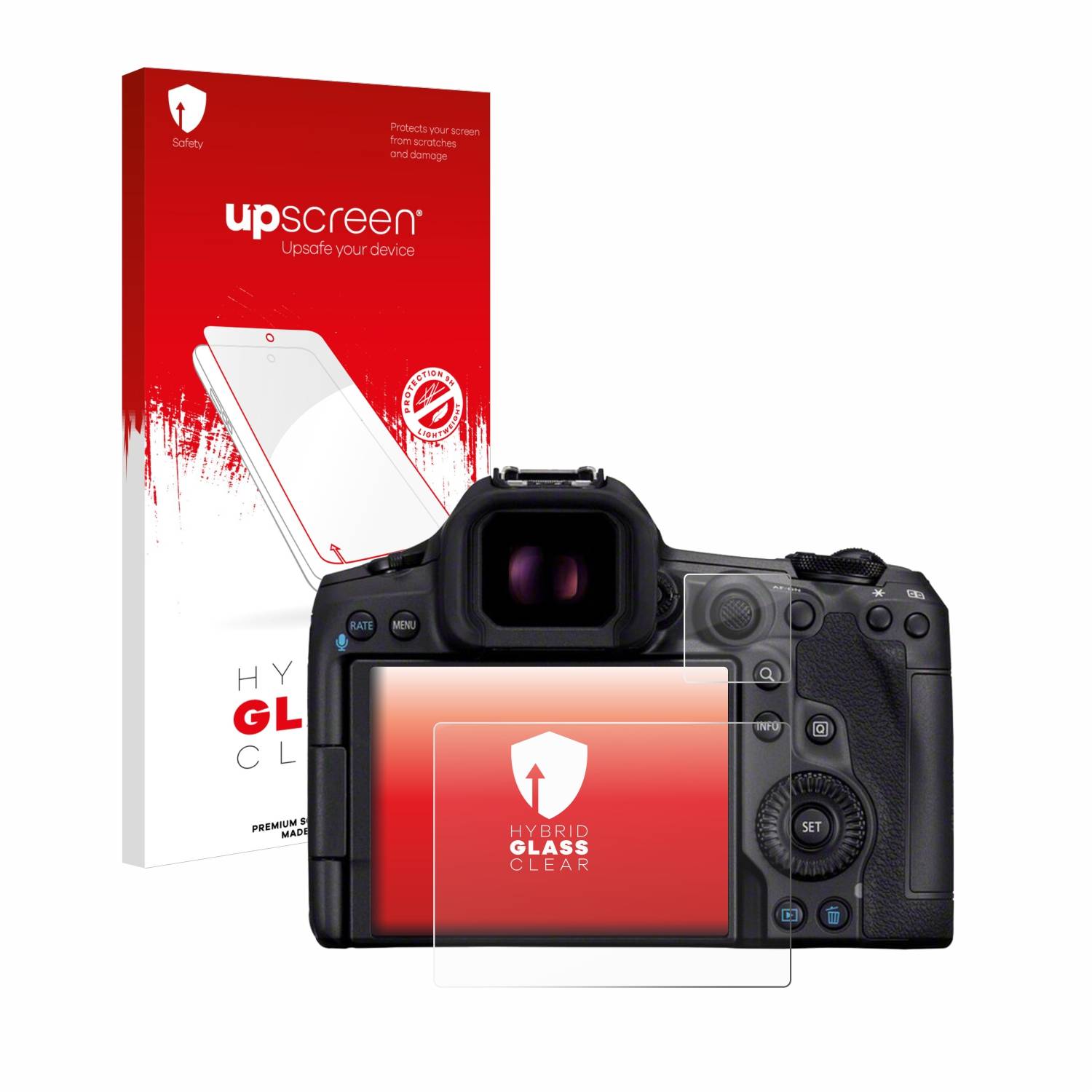 upscreen Hybrid Glas Panzer-Folie für Canon EOS R5 Mark II