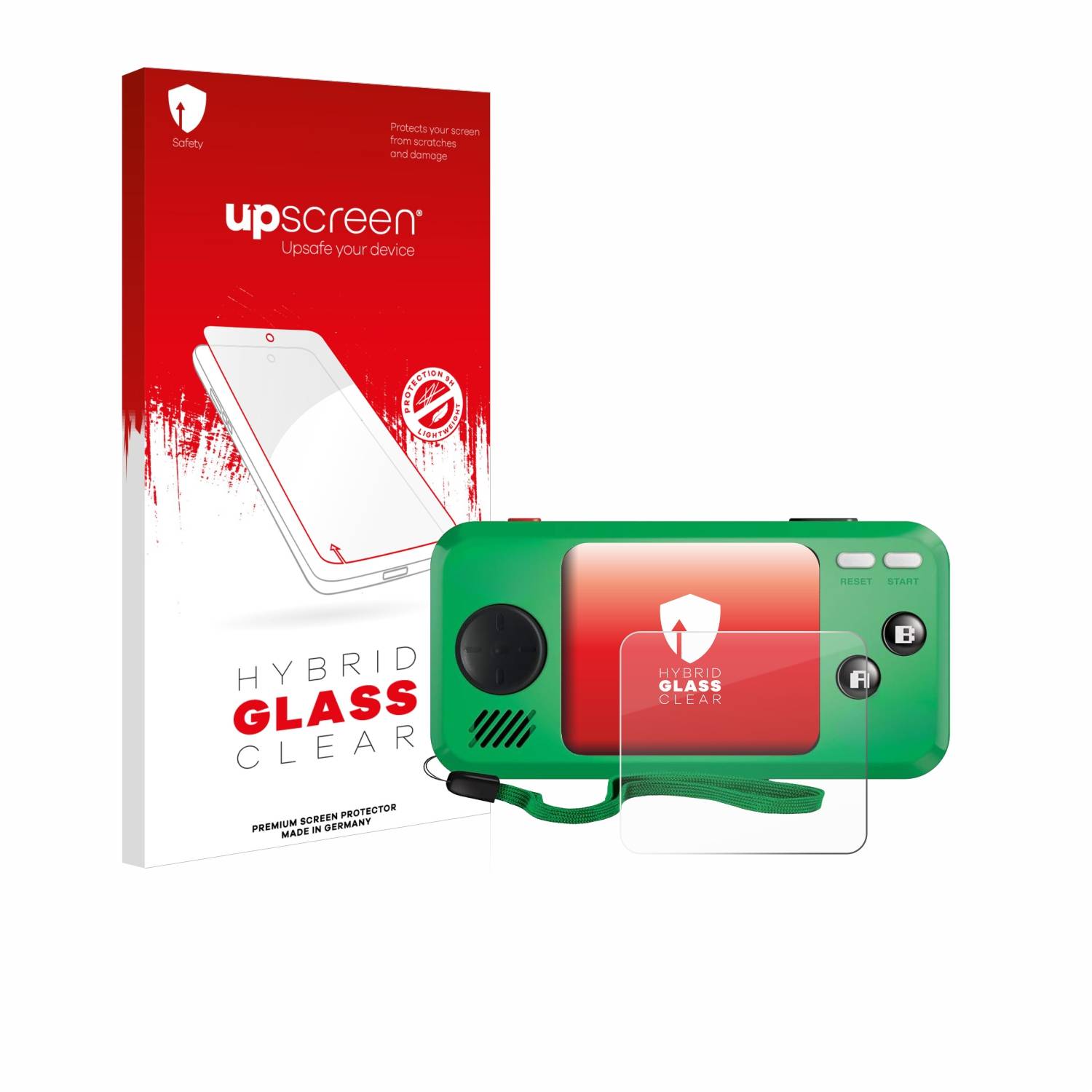 upscreen Hybrid Glas Panzer-Folie für My Arcade Pocket Player Pro 2.75
