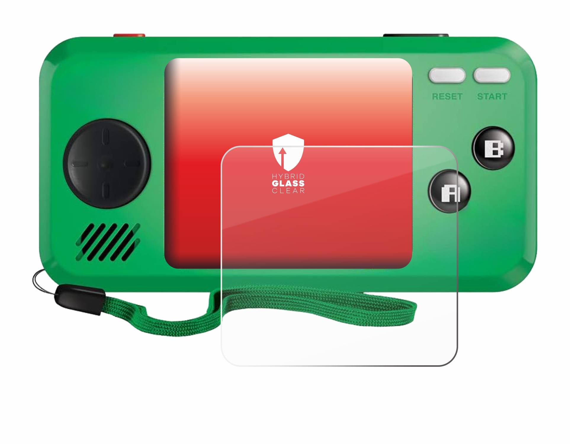 upscreen Hybrid Glas Panzer-Folie für My Arcade Pocket Player Pro 2.75