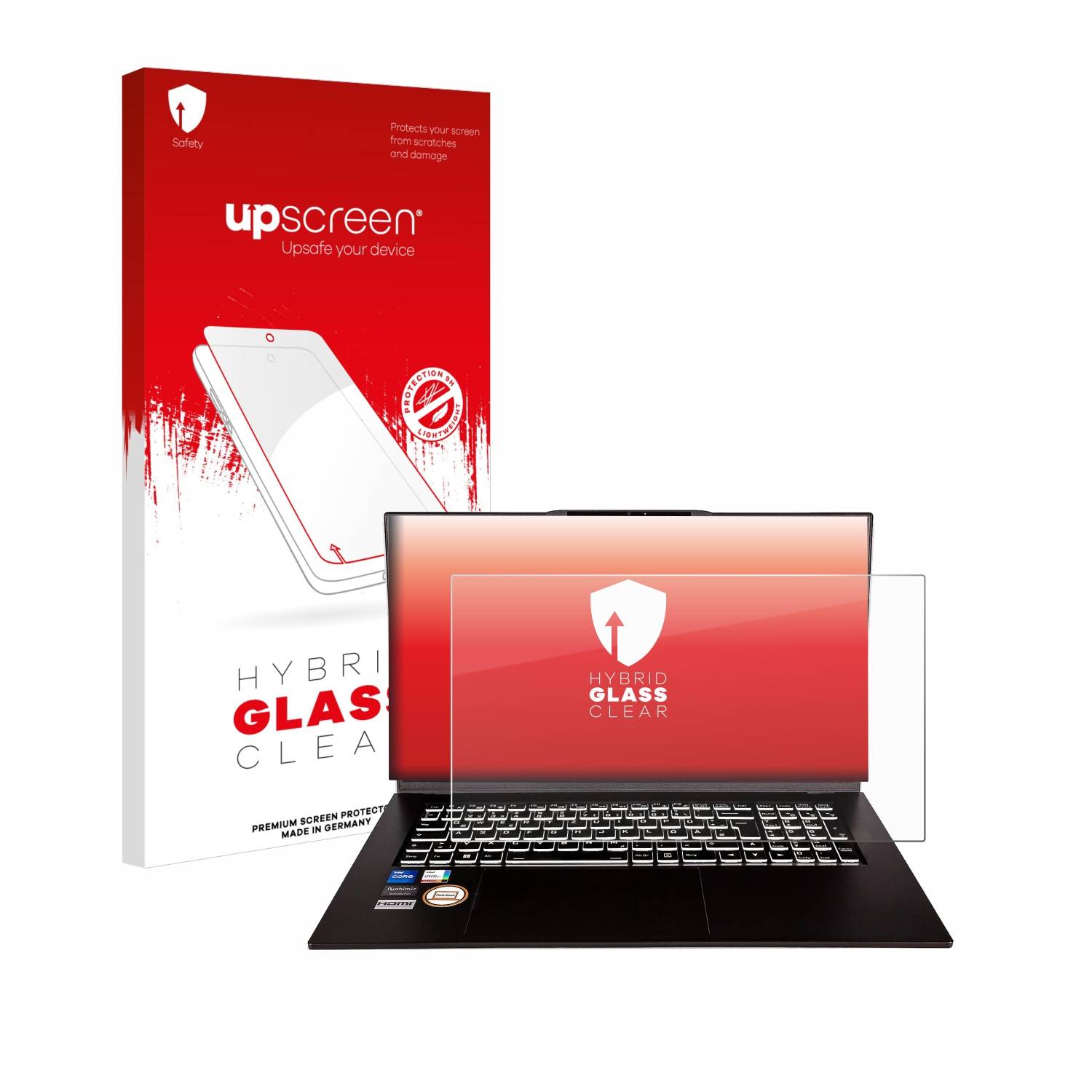 upscreen Hybrid Glas Panzer-Folie für PaderBook Plus i57