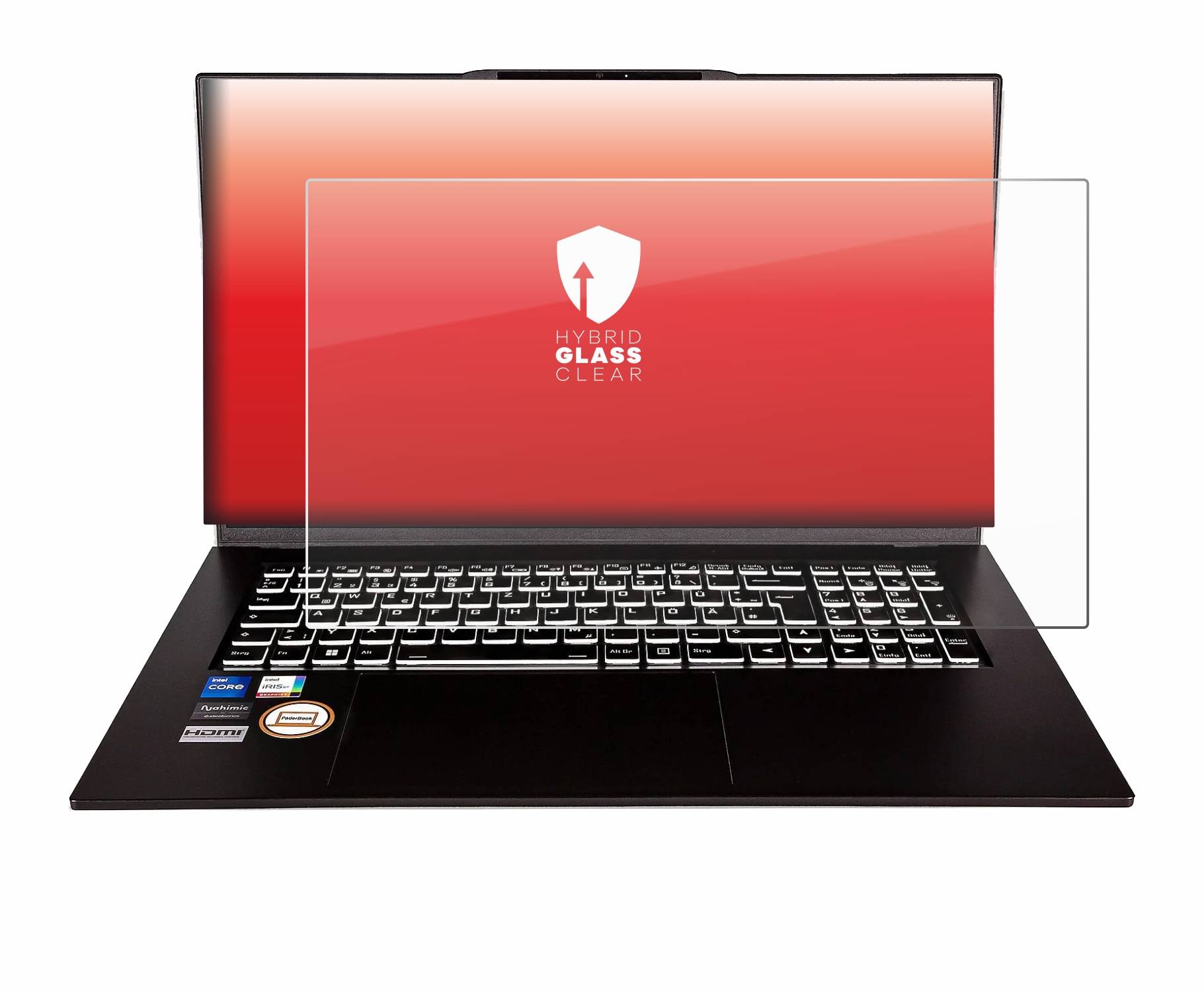 upscreen Hybrid Glas Panzer-Folie für PaderBook Plus i57