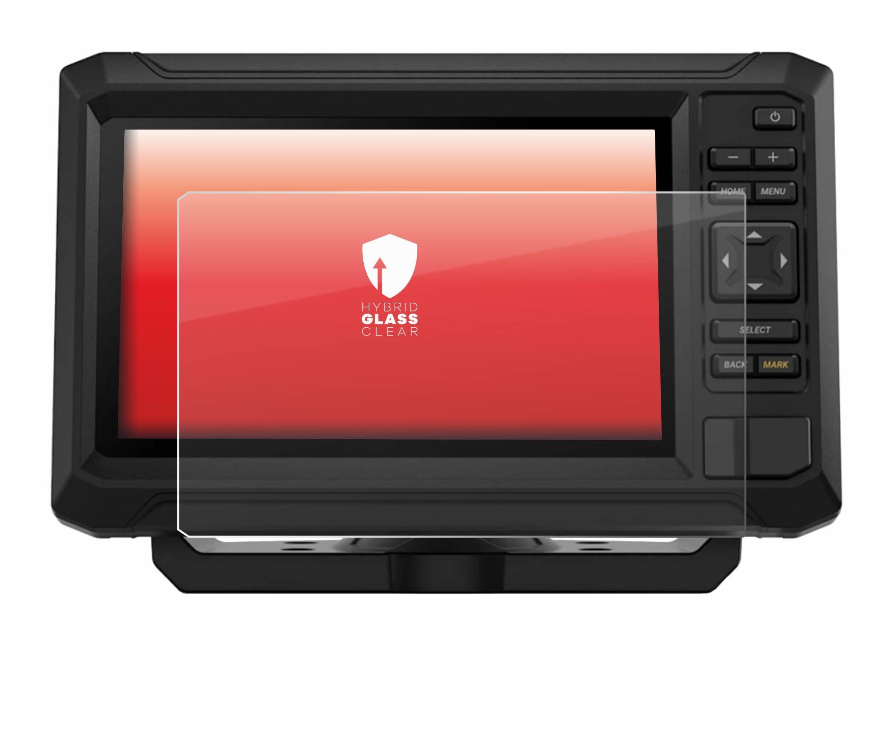 upscreen Hybrid Glas Panzer-Folie für Garmin ECHOMAP UHD2 7 Tasten
