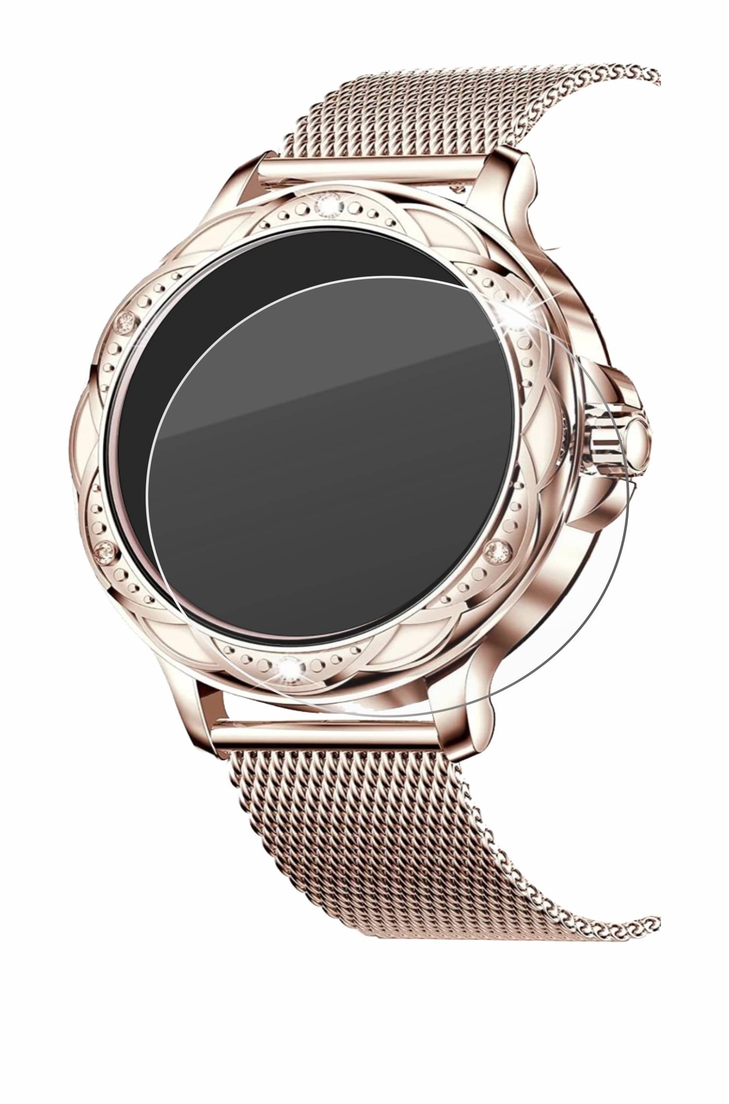 upscreen Hybrid Glas Panzer-Folie für Darmowade Smartwatch 1.2