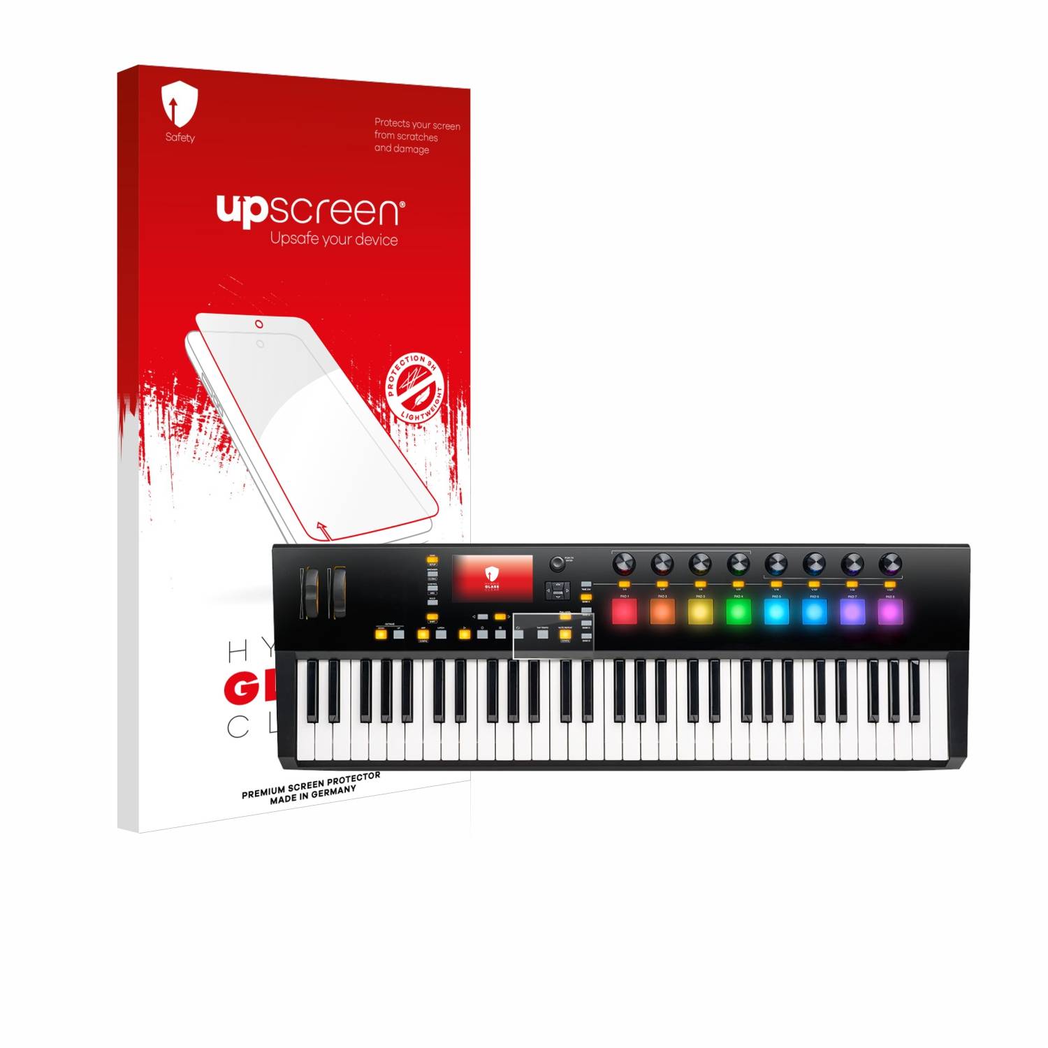upscreen Hybrid Glas Panzer-Folie für Akai Advance 61