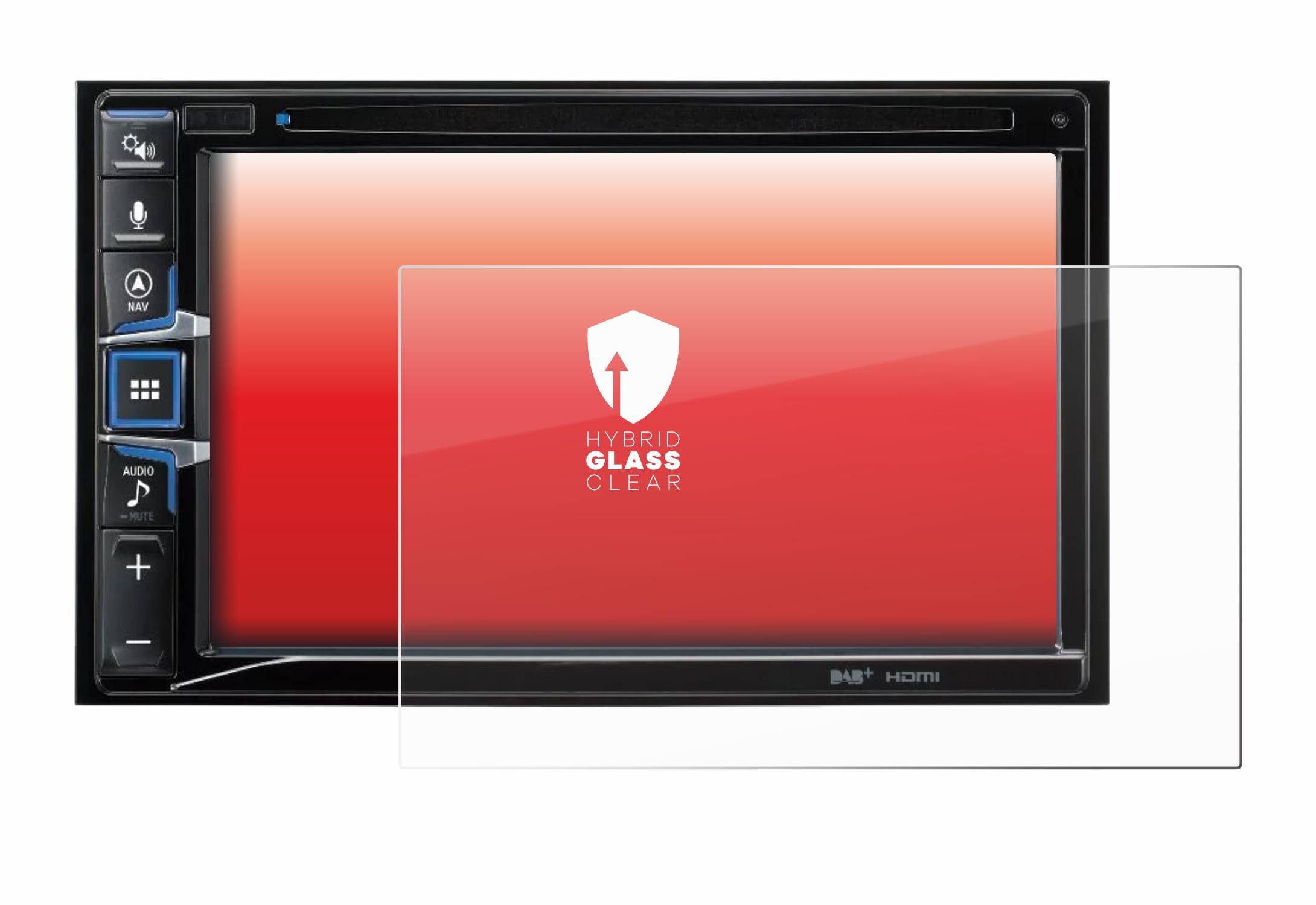 upscreen Hybrid Glas Panzer-Folie für Alpine INE-W611D