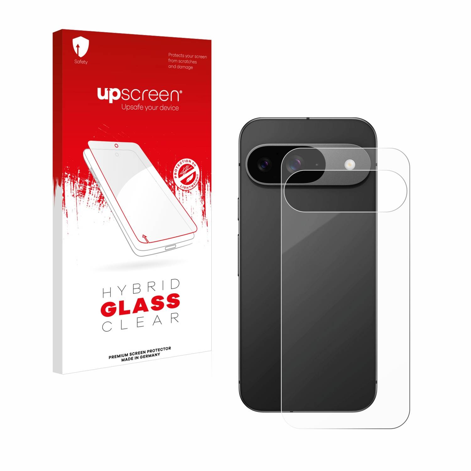 upscreen Hybrid Glas Panzer-Folie für Google Pixel 9 (Rückseite)