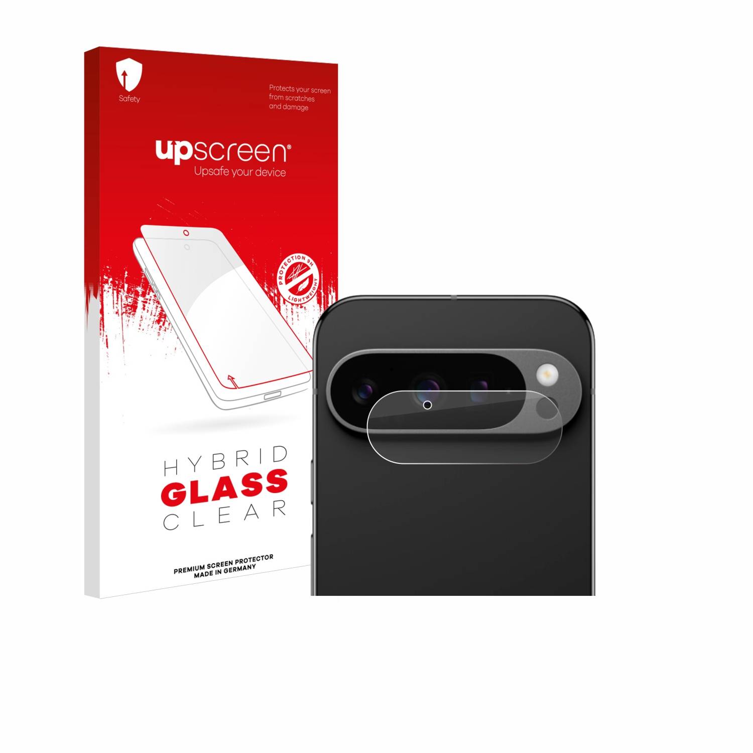 upscreen Hybrid Glas Panzer-Folie für Google Pixel 9 Pro (NUR Kameraschutz)