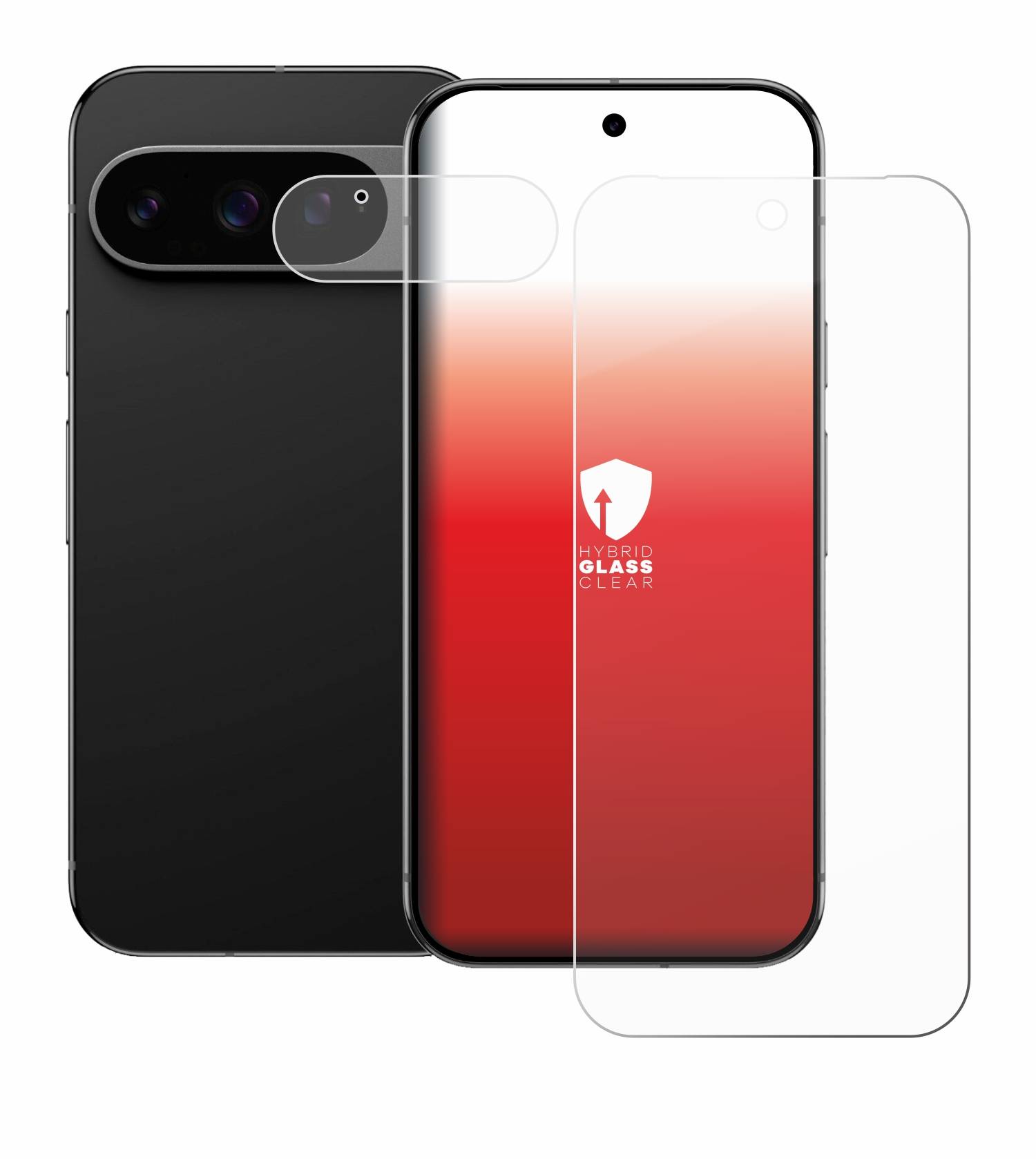 upscreen Hybrid Glas Panzer-Folie für Google Pixel 9 Pro (Display+Kamera)
