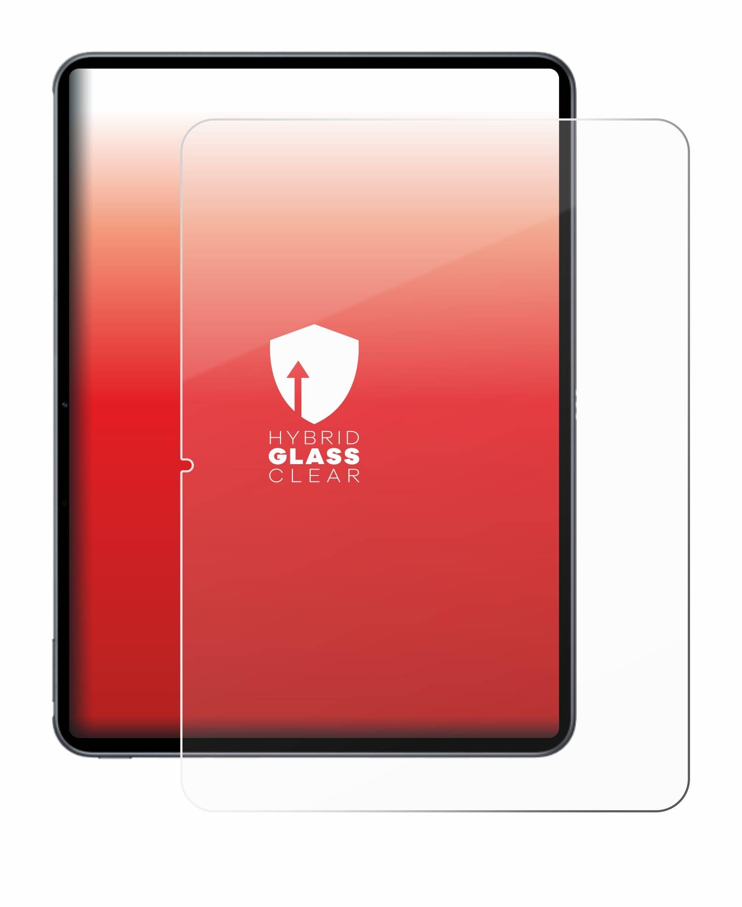 upscreen Hybrid Glas Panzer-Folie für OnePlus Pad 2 (Hochformat)