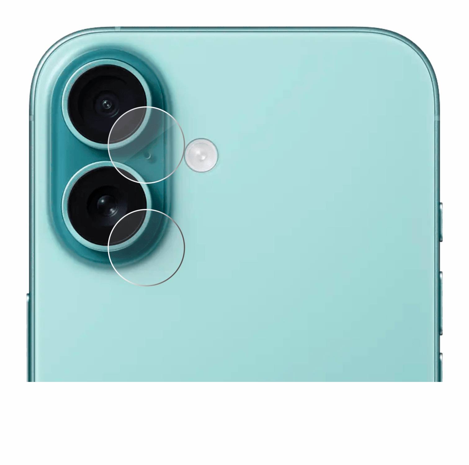 upscreen Hybrid Glas Panzer-Folie für Apple iPhone 16 Plus (NUR Kameraschutz)