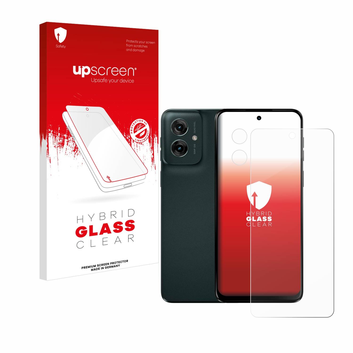 upscreen Hybrid Glas Panzer-Folie für Motorola Moto G55 (Display+Kamera)