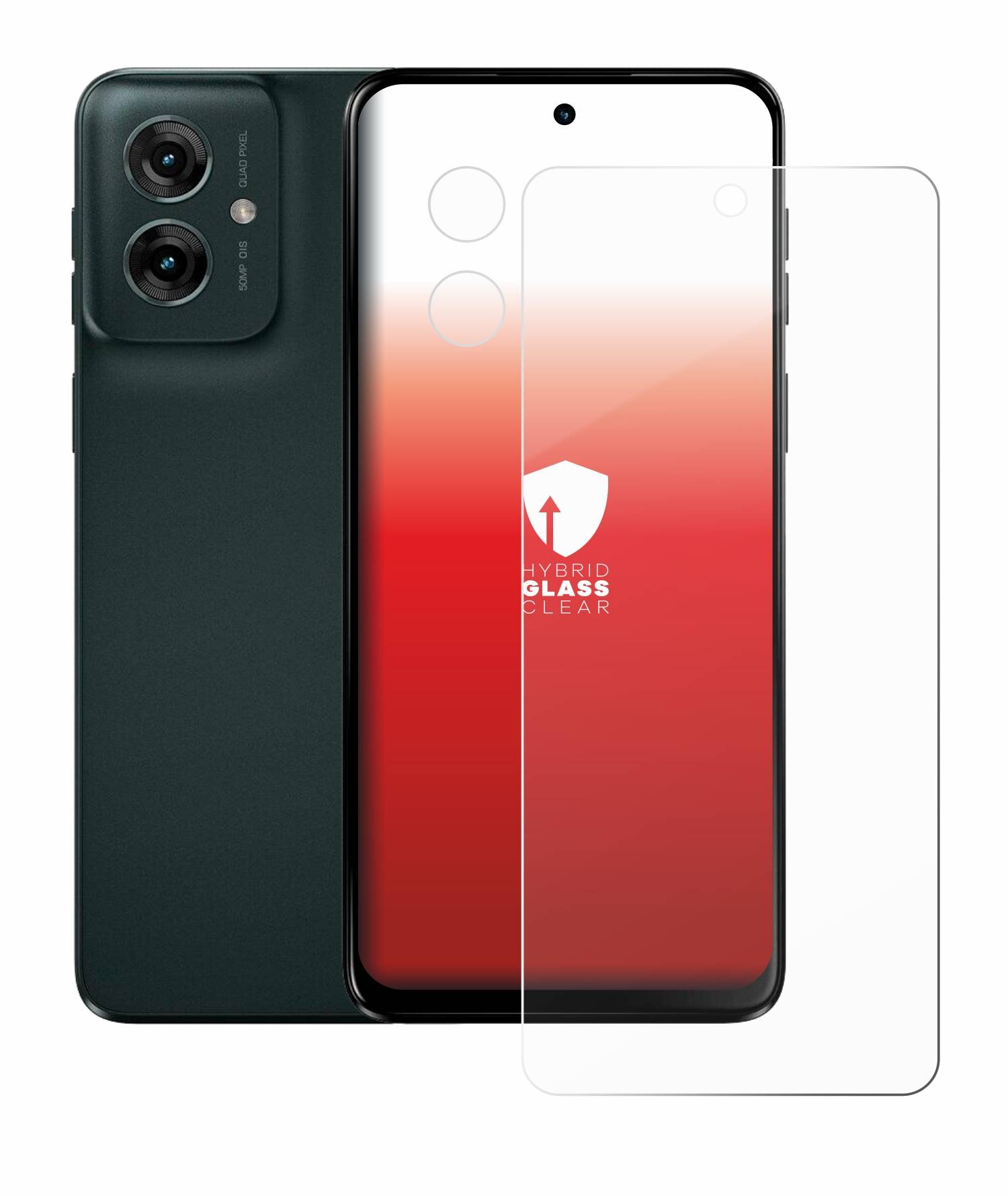 upscreen Hybrid Glas Panzer-Folie für Motorola Moto G55 (Display+Kamera)