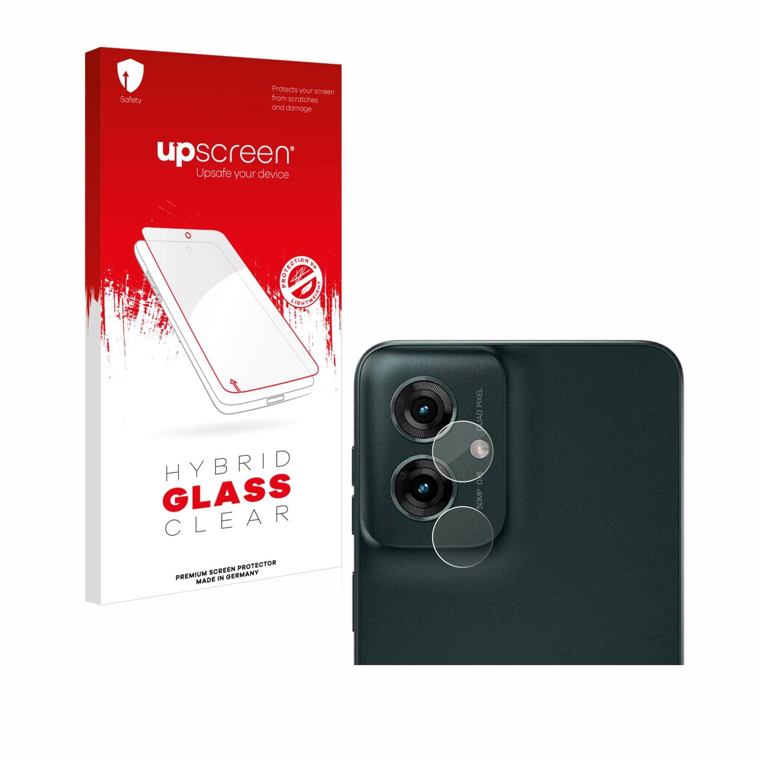 upscreen Hybrid Glas Panzer-Folie für Motorola Moto G55 (NUR Kameraschutz)