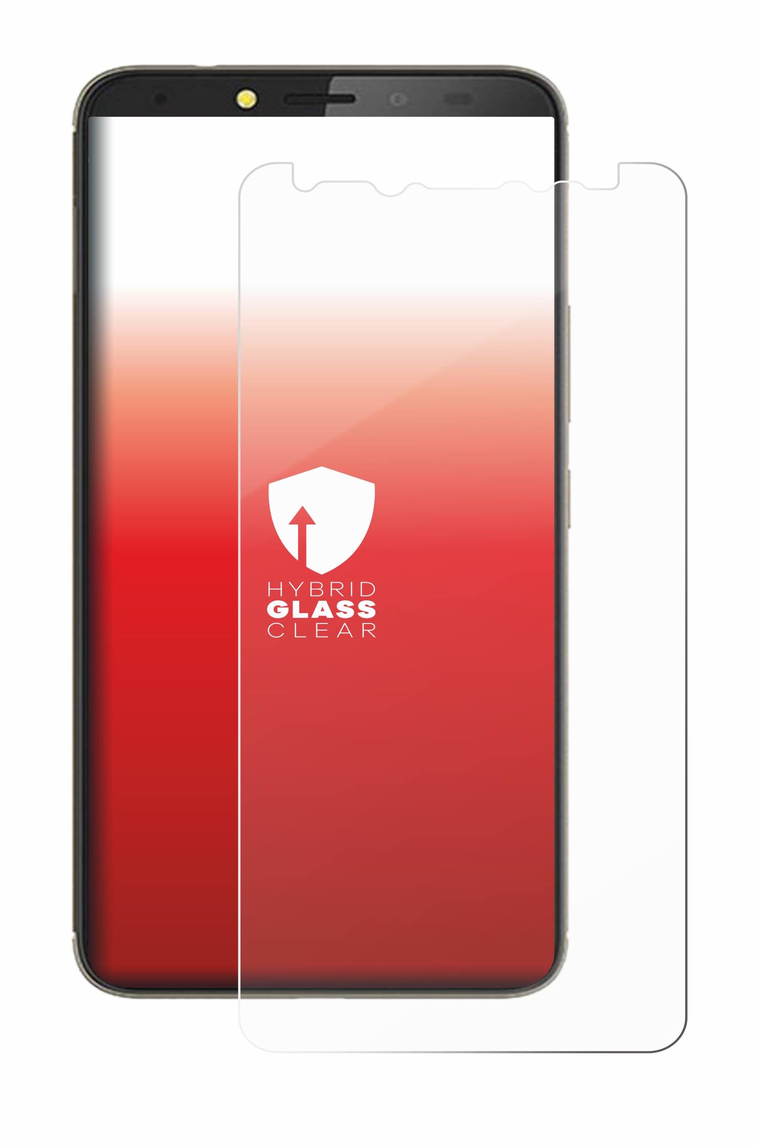 upscreen Hybrid Glas Panzer-Folie für Tecno Pouvoir 2