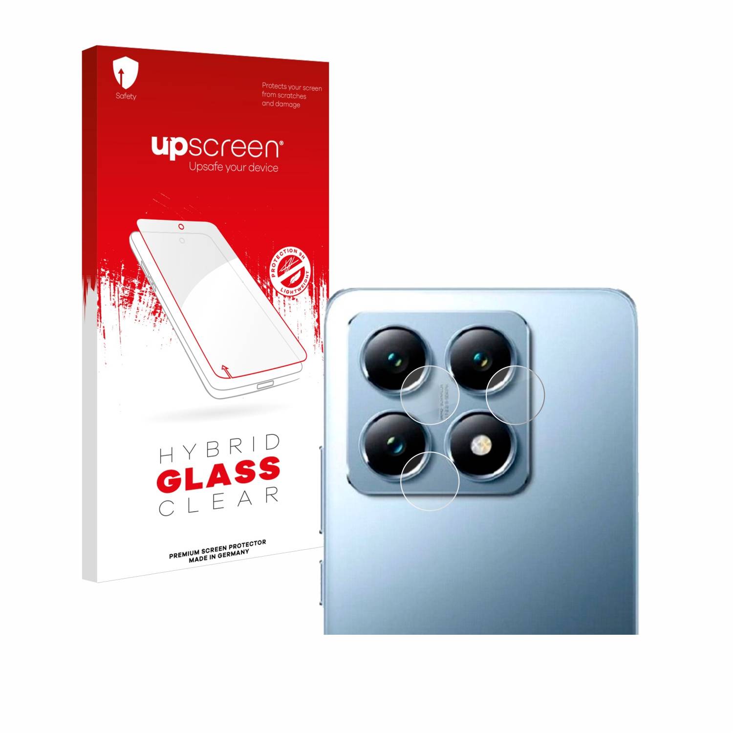 upscreen Hybrid Glas Panzer-Folie für Xiaomi 14T Pro (NUR Kameraschutz)