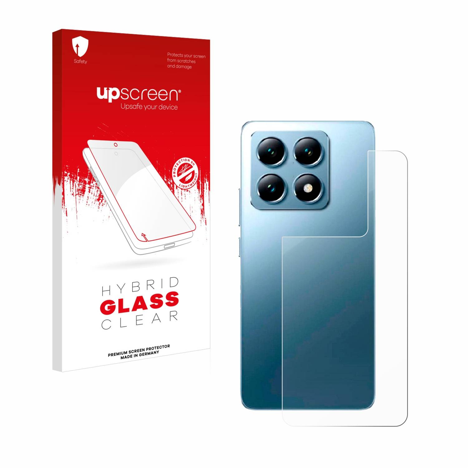 upscreen Hybrid Glas Panzer-Folie für Xiaomi 14T Pro (Rückseite)