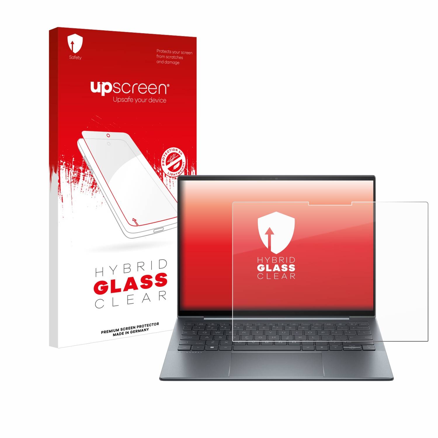 upscreen Hybrid Glas Panzer-Folie für HP Dragonfly 13.5 G4 Touch
