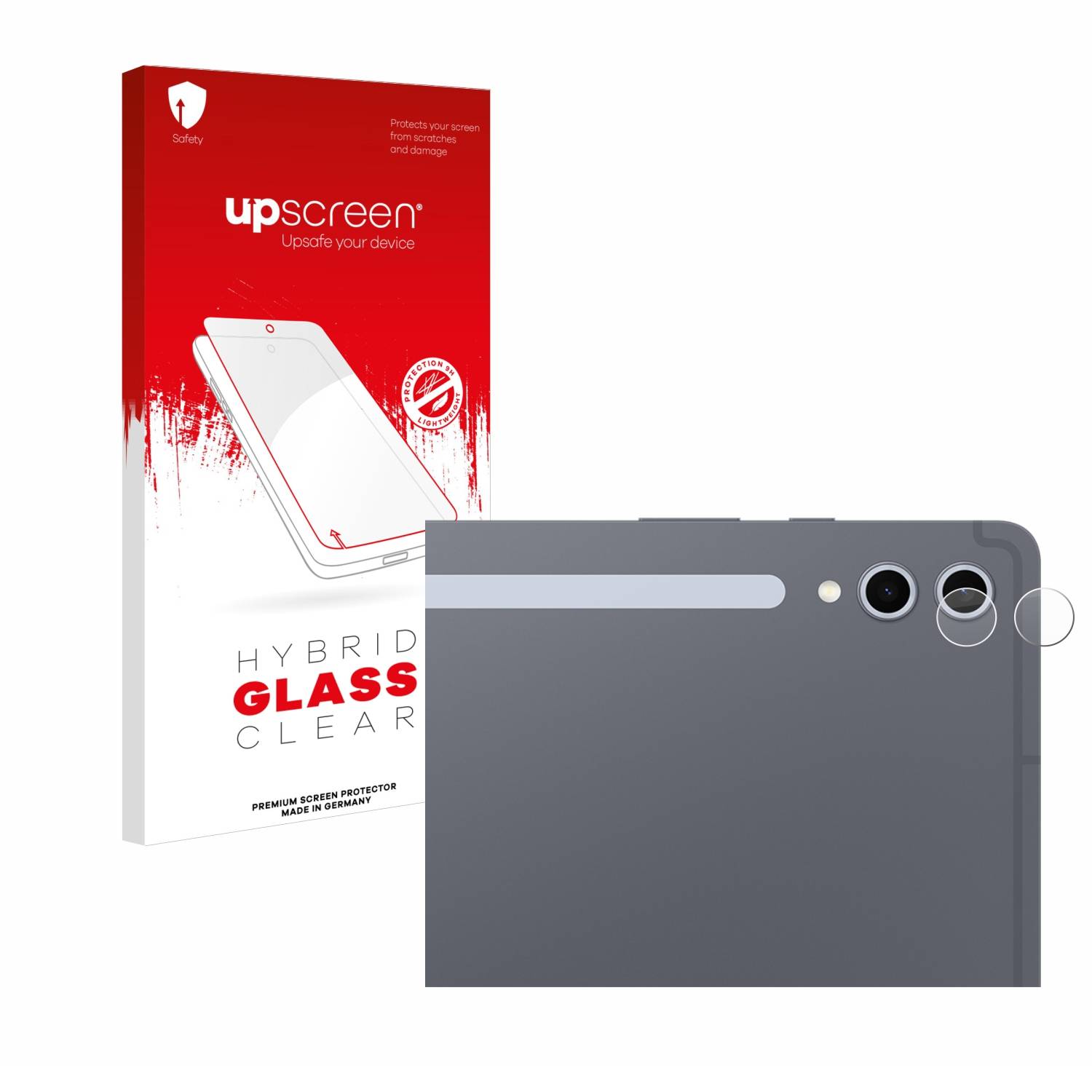 upscreen Hybrid Glas Panzer-Folie für Samsung Galaxy Tab S10 Plus 5G (NUR Kameraschutz)