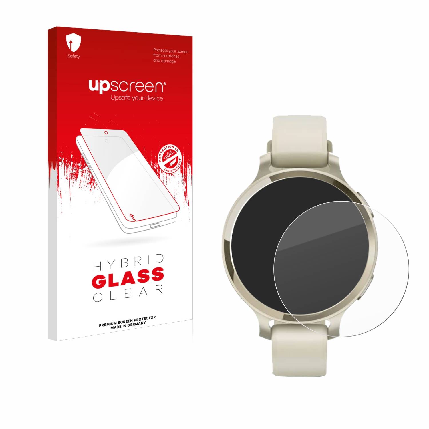 upscreen Hybrid Glas Panzer-Folie für Garmin Lily 2 Active