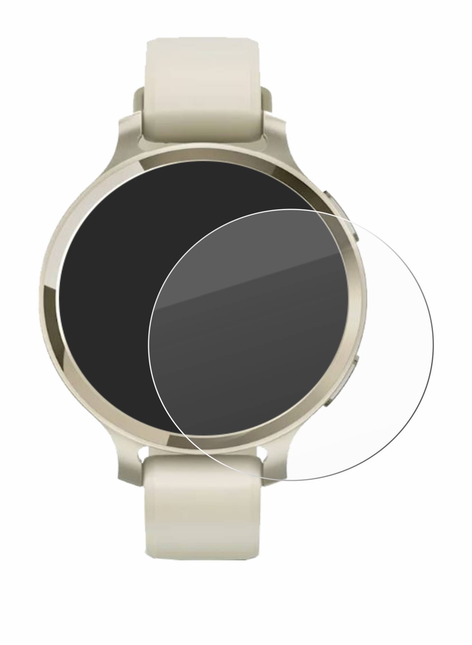 upscreen Hybrid Glas Panzer-Folie für Garmin Lily 2 Active