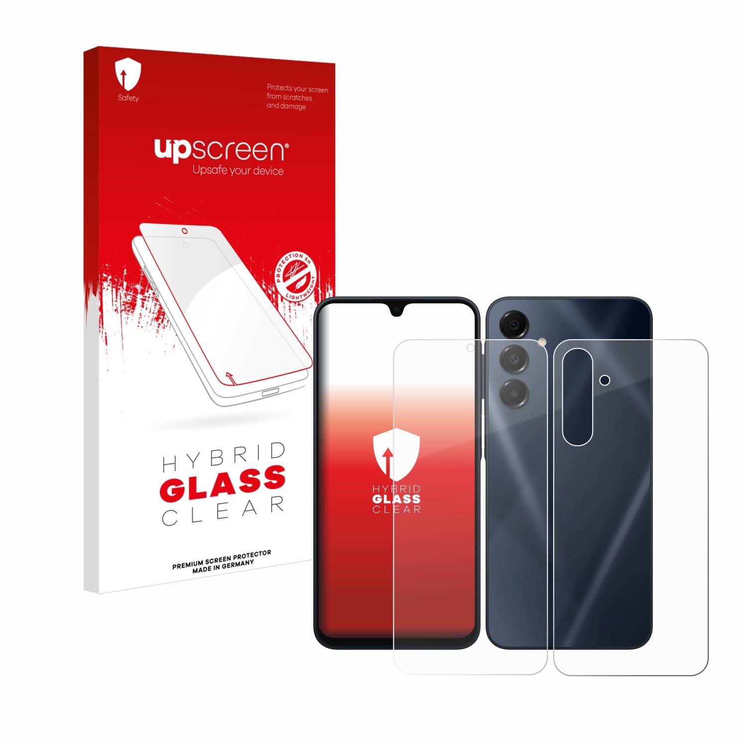 upscreen Hybrid Glas Panzer-Folie für Samsung Galaxy A16 5G (Display+Rückseite)