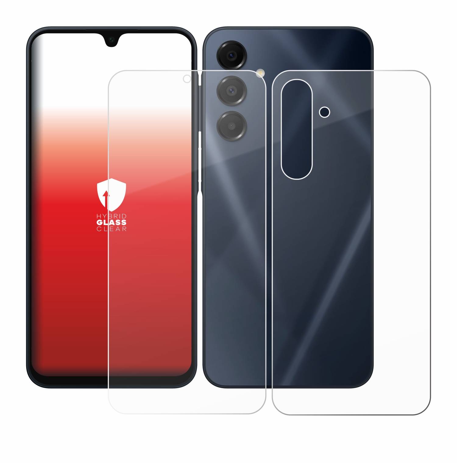 upscreen Hybrid Glas Panzer-Folie für Samsung Galaxy A16 5G (Display+Rückseite)