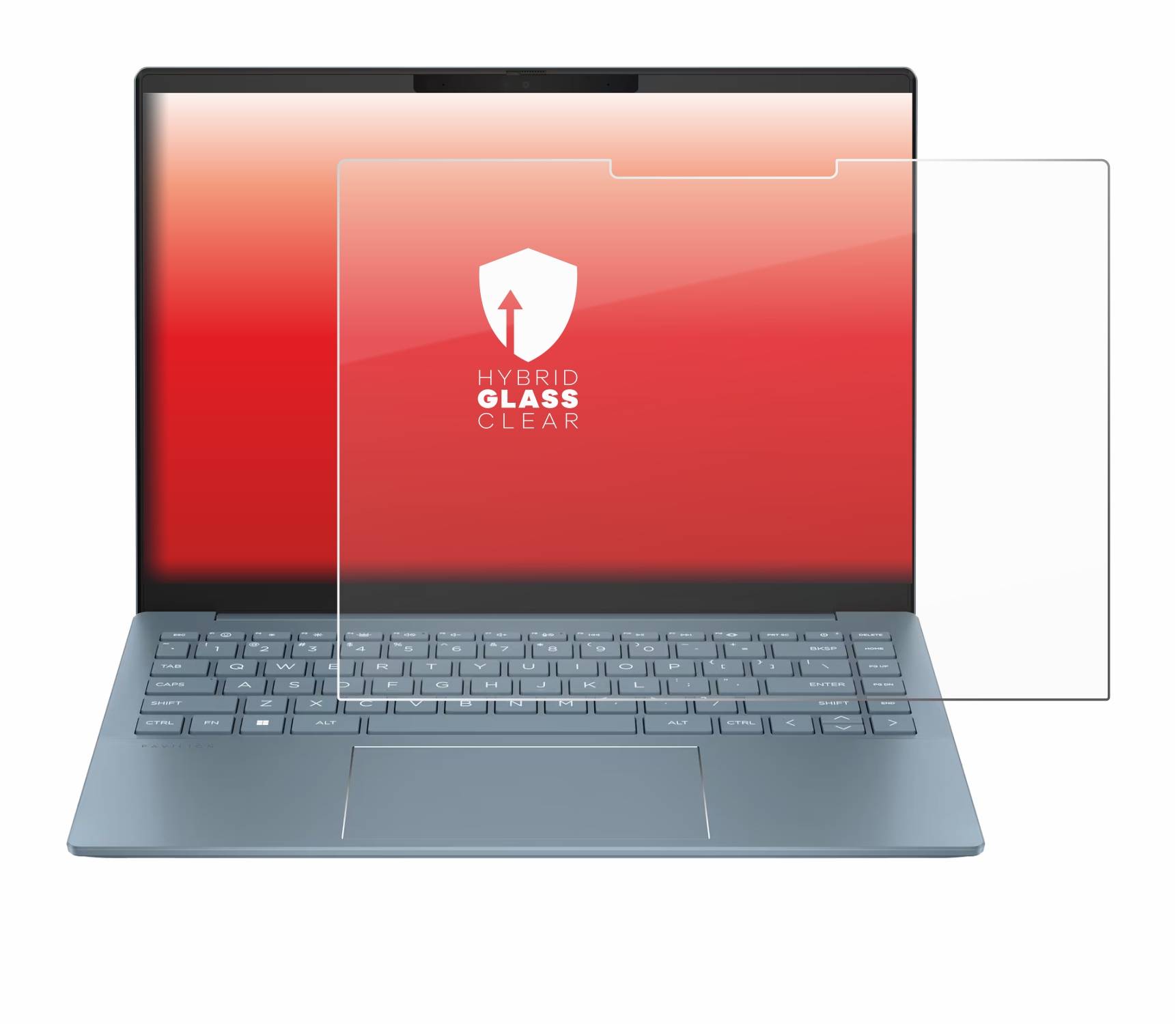 upscreen Hybrid Glas Panzer-Folie für HP Pavilion Plus14-ey