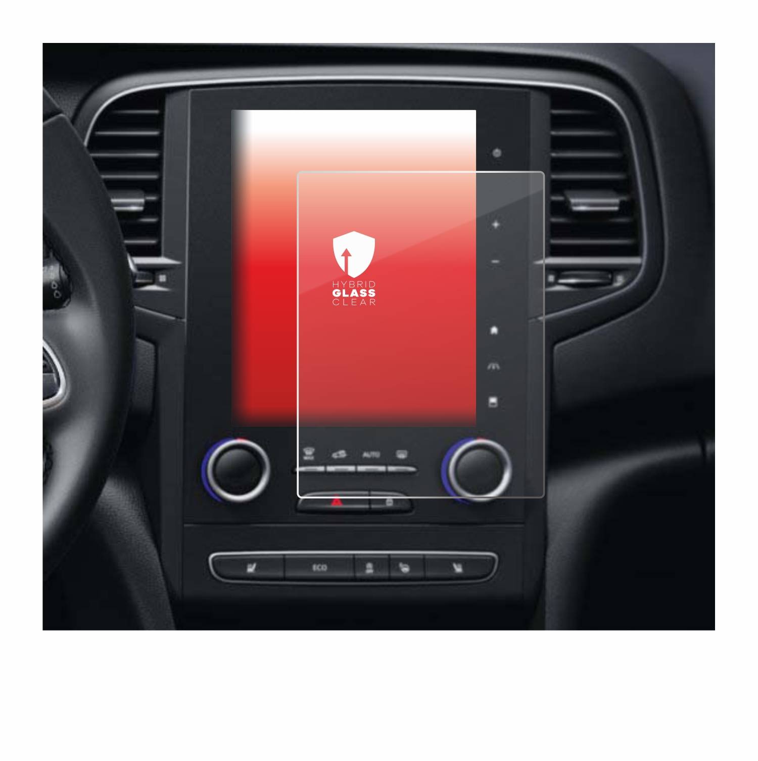 upscreen Hybrid Glas Panzer-Folie für Renault Scenic IV RLINK-2 2018