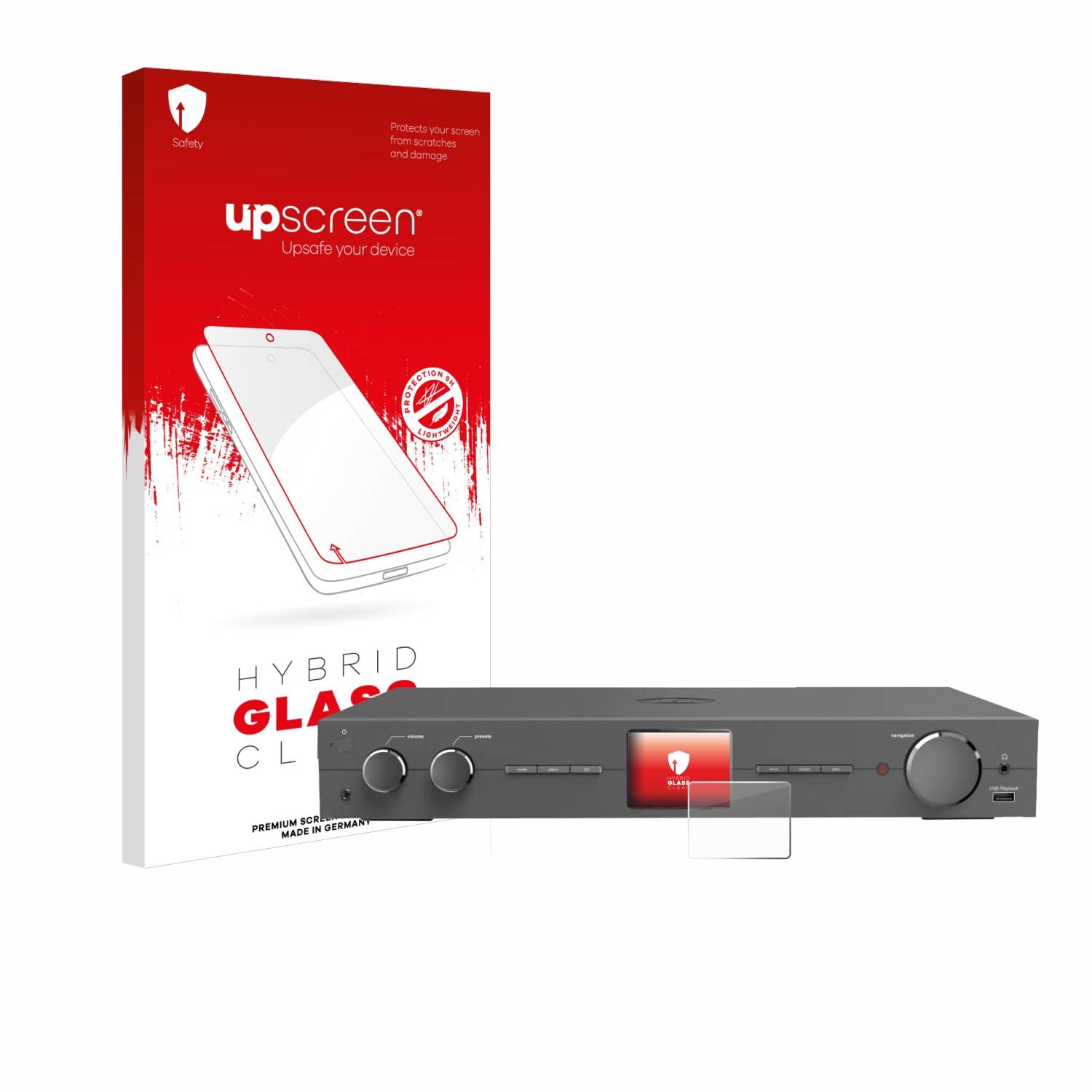 upscreen Hybrid Glas Panzer-Folie für Hama DIT2006BT