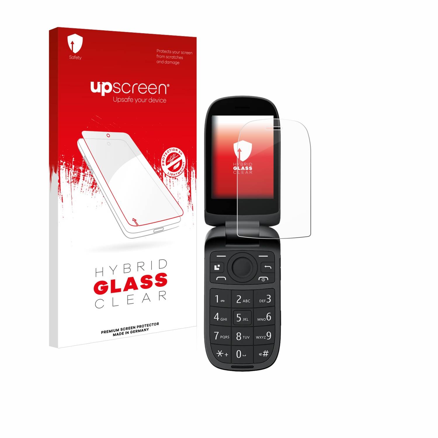 upscreen Hybrid Glas Panzer-Folie für Blackview N2000 Flip (Inneres Display)