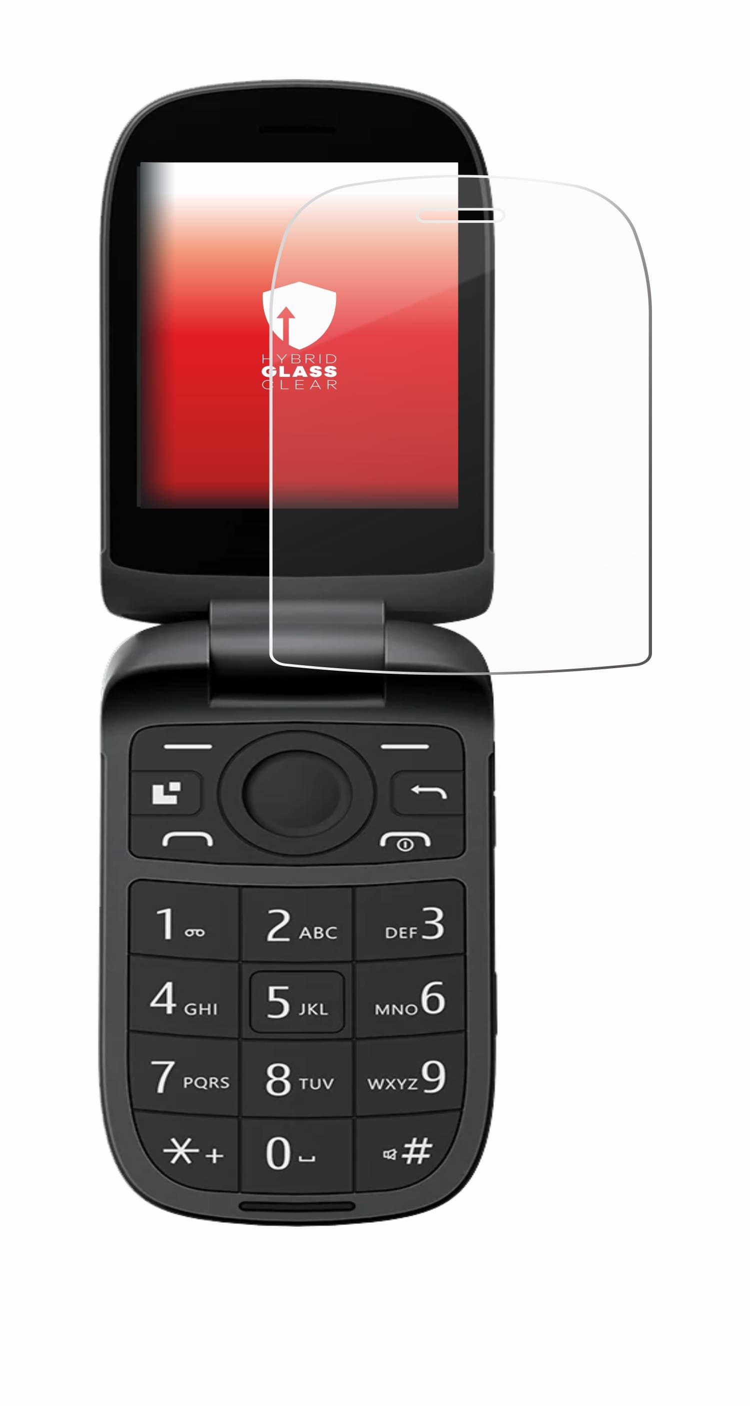upscreen Hybrid Glas Panzer-Folie für Blackview N2000 Flip (Inneres Display)