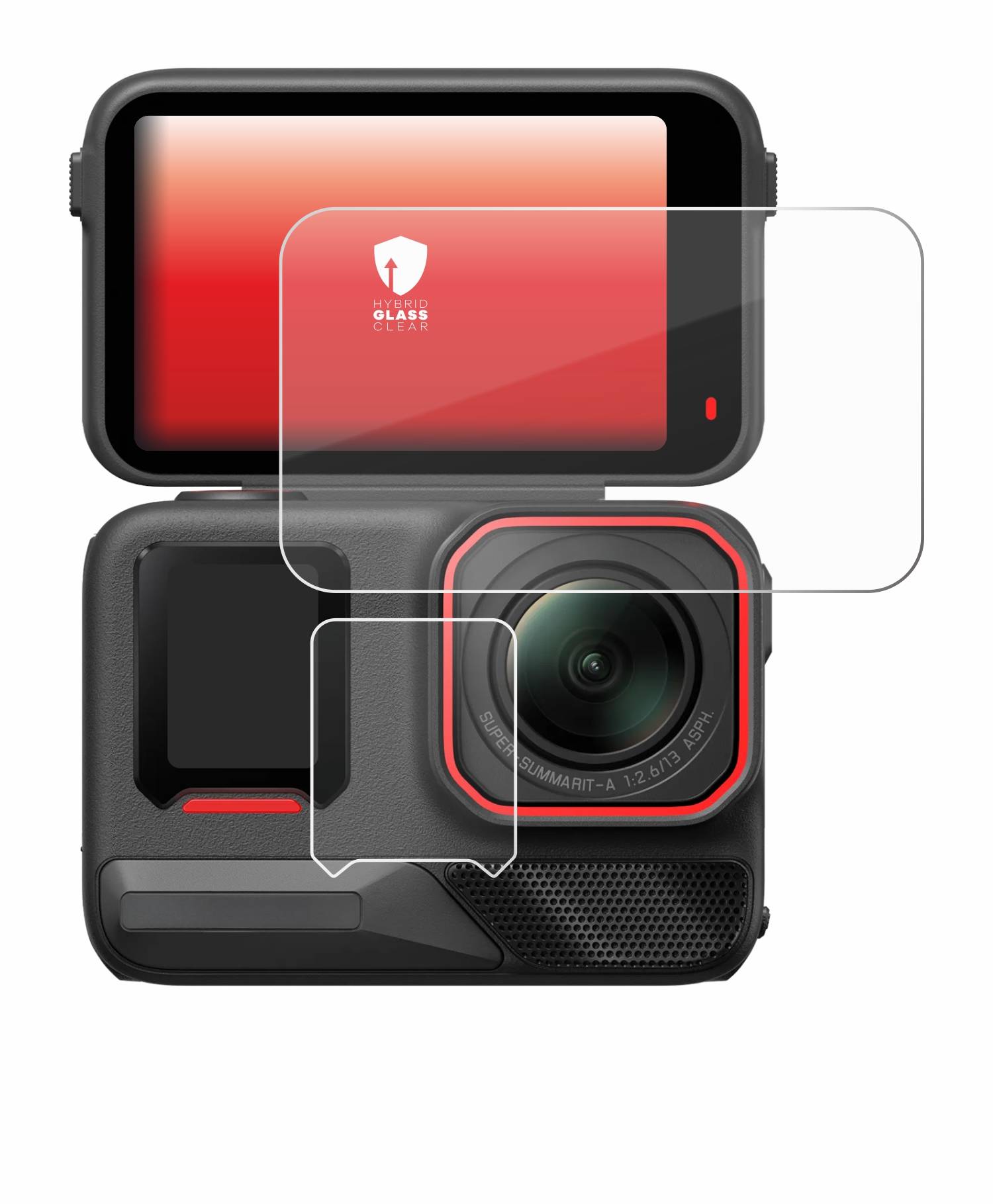 upscreen Hybrid Glas Panzer-Folie für Insta360 Ace Pro 2